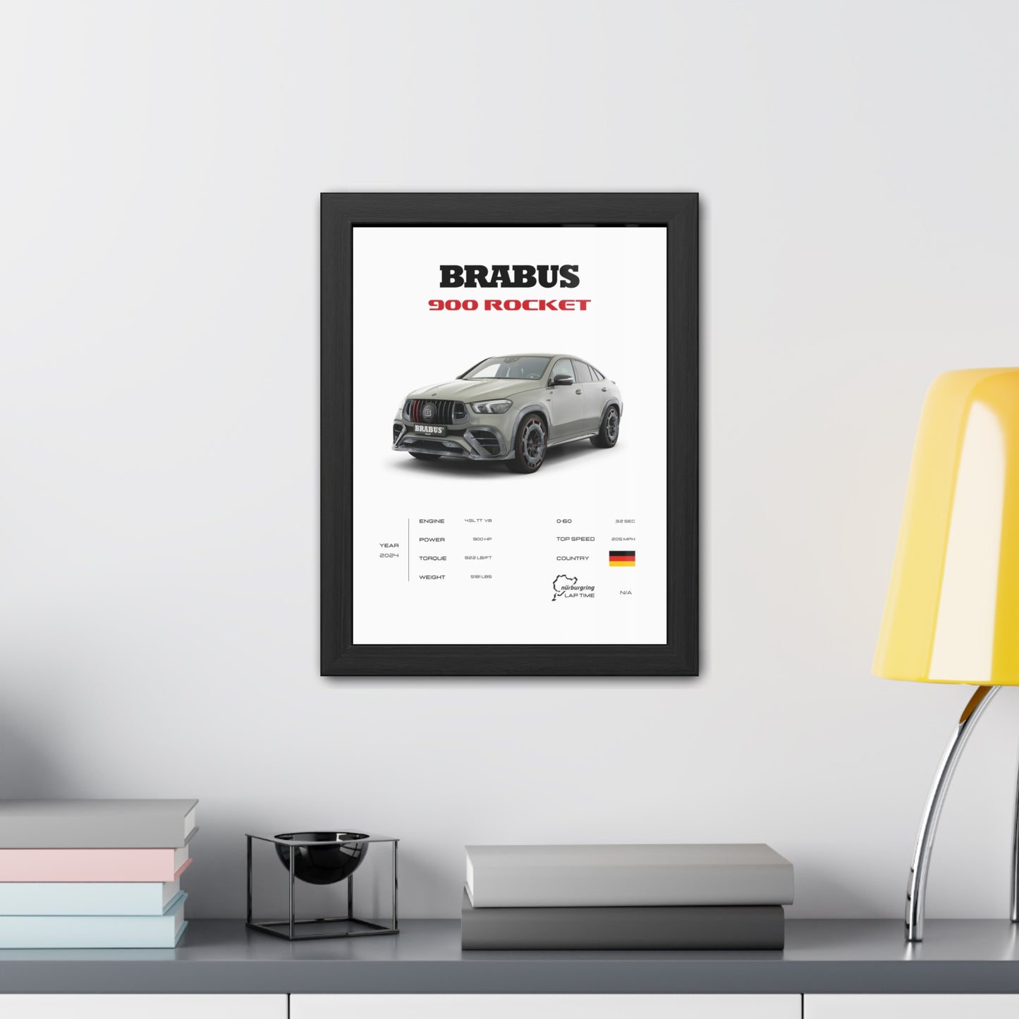 Brabus 900 Rocket Framed Poster