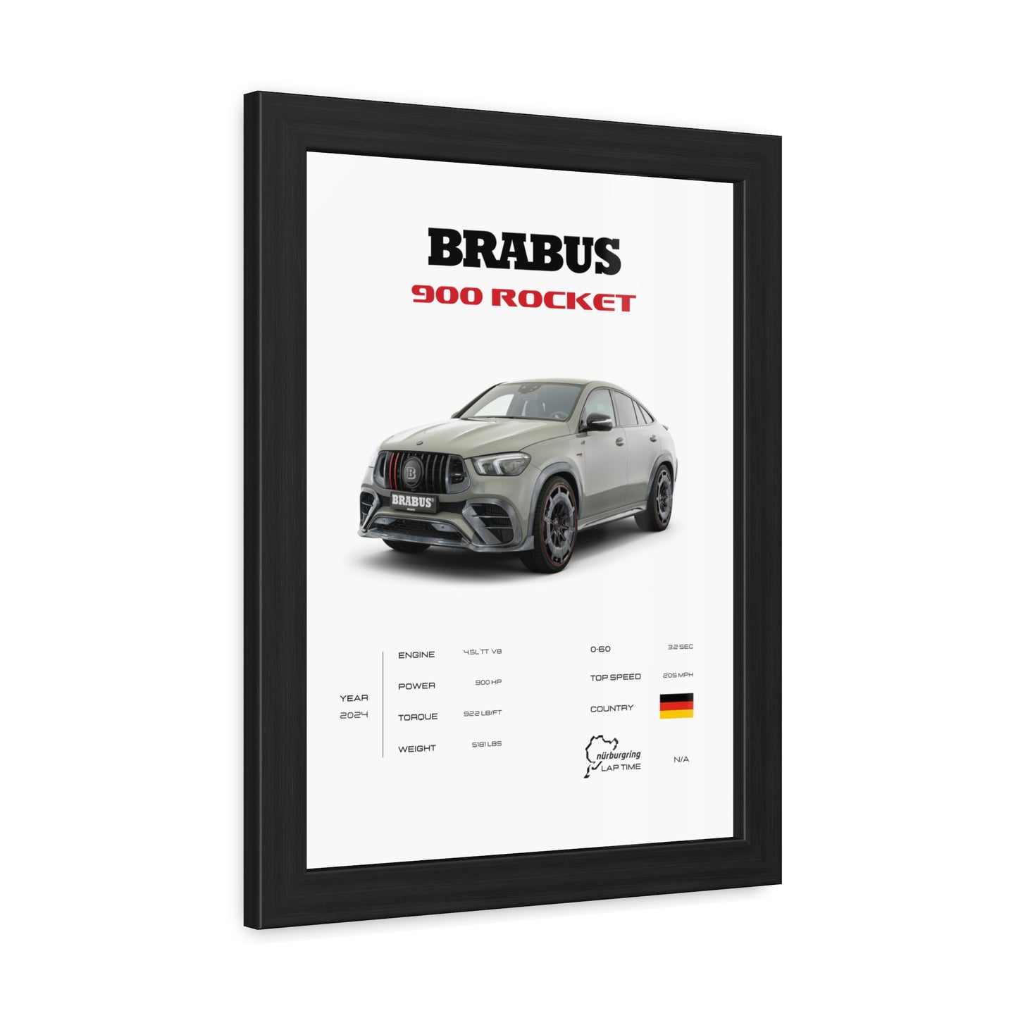 Brabus 900 Rocket Framed Poster