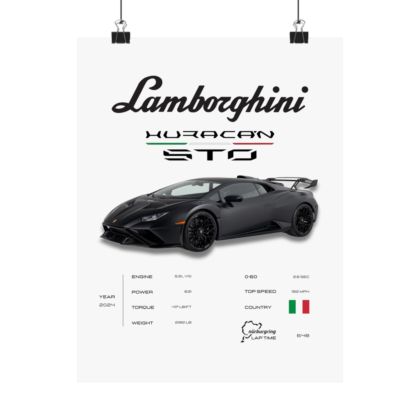 Lamborghini Huracan STO Poster