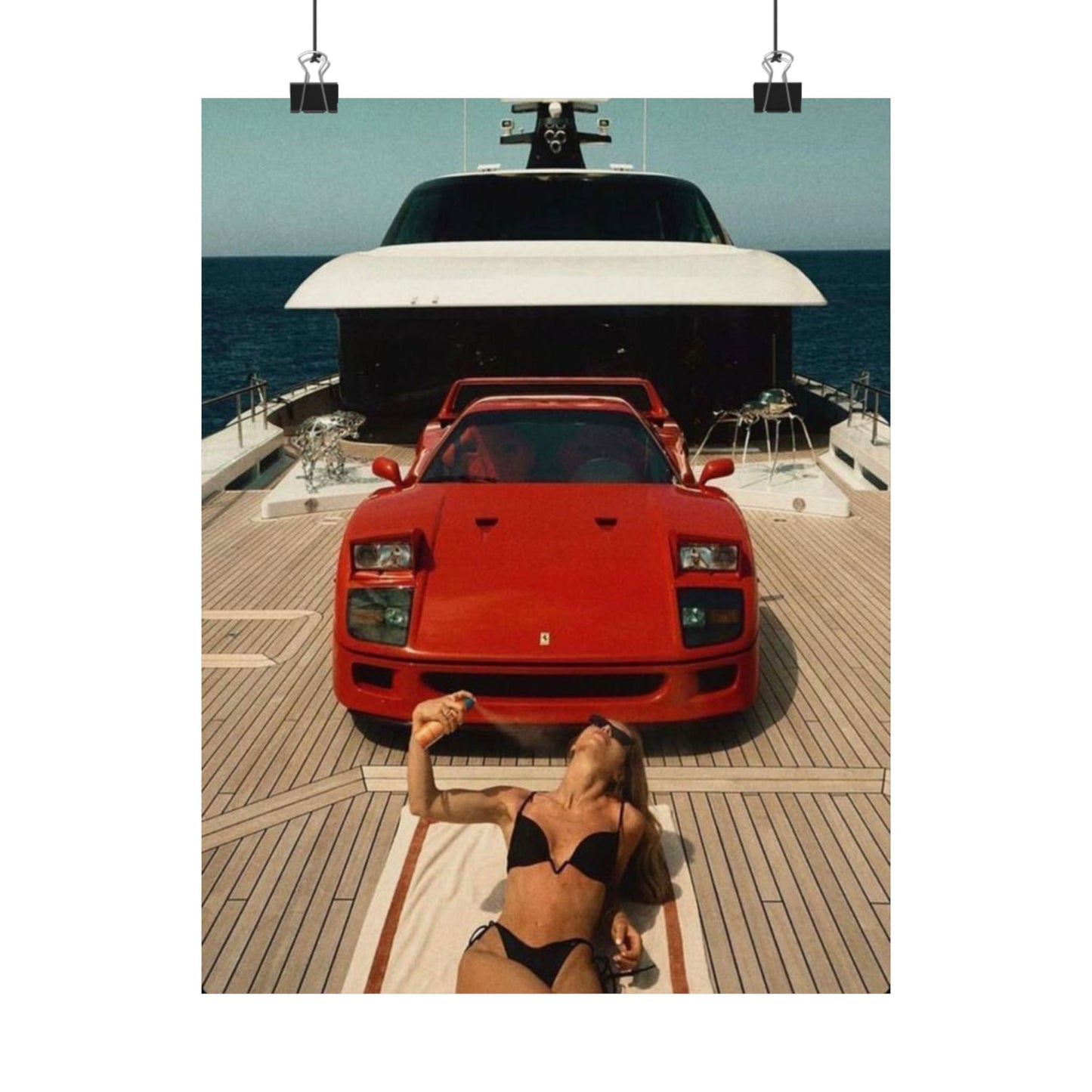 Ferrari F40 Yacht Poster