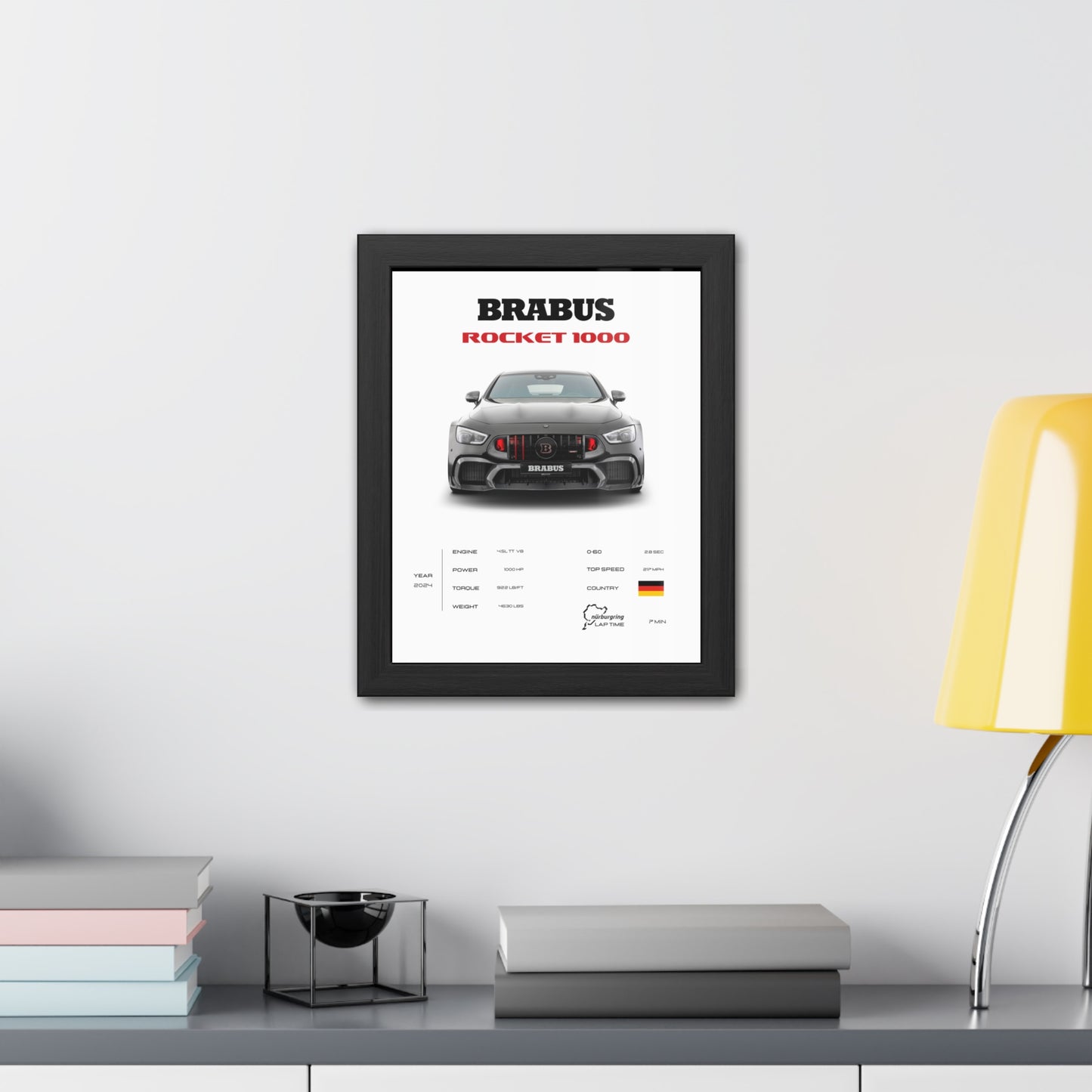Brabus Rocket 1000 Framed Poster