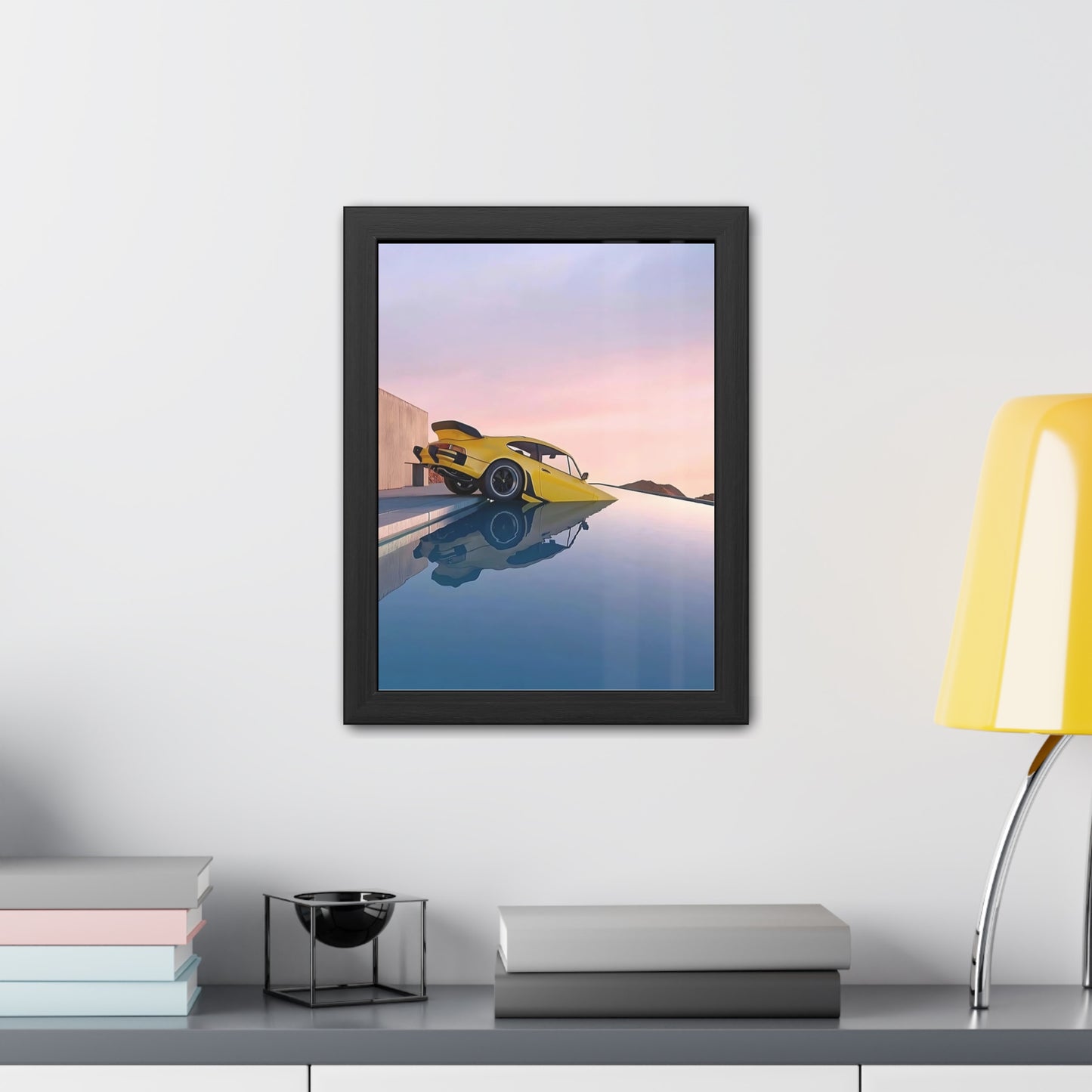Pool Porsche Framed Poster
