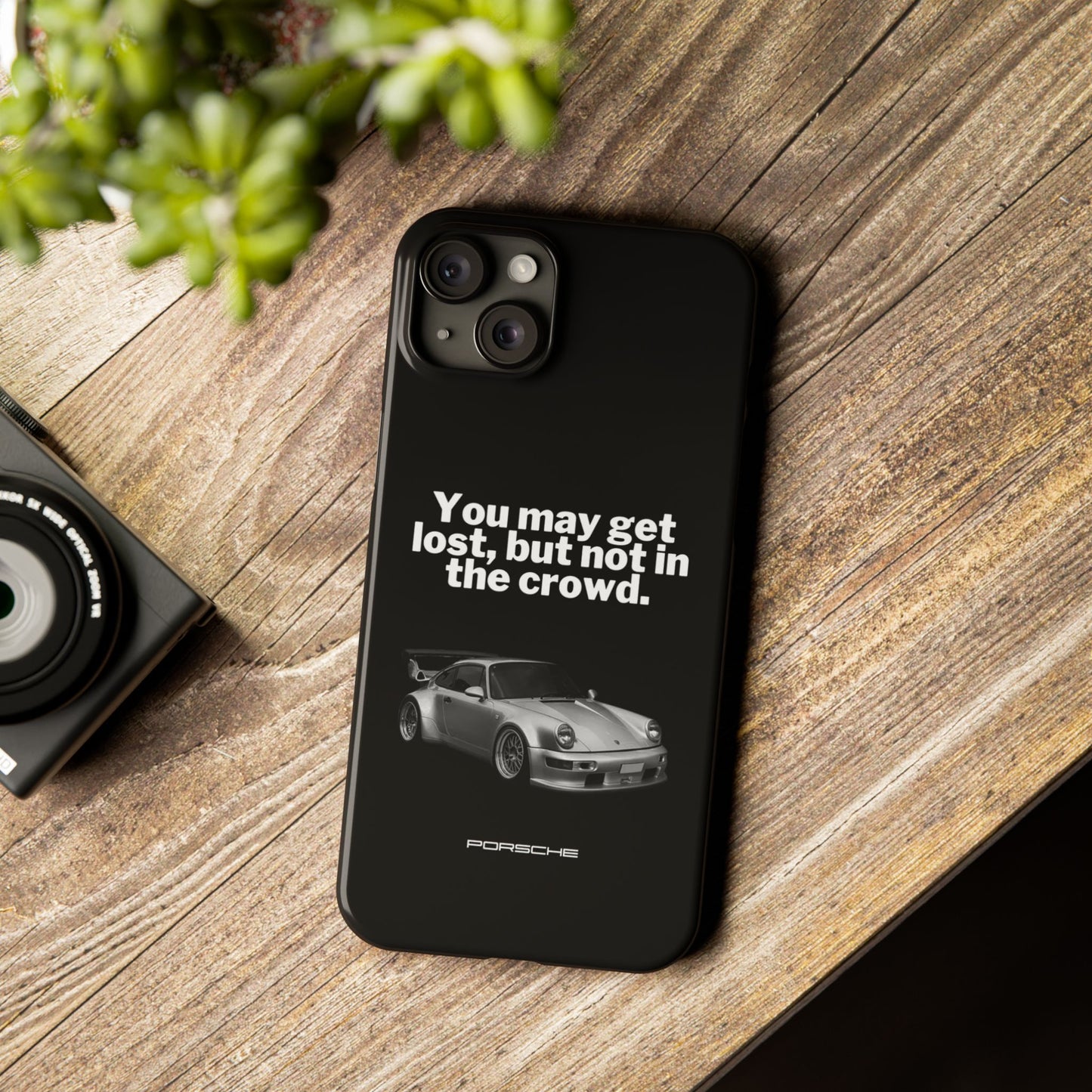 Lost In The Crowd iPhone Case - Black