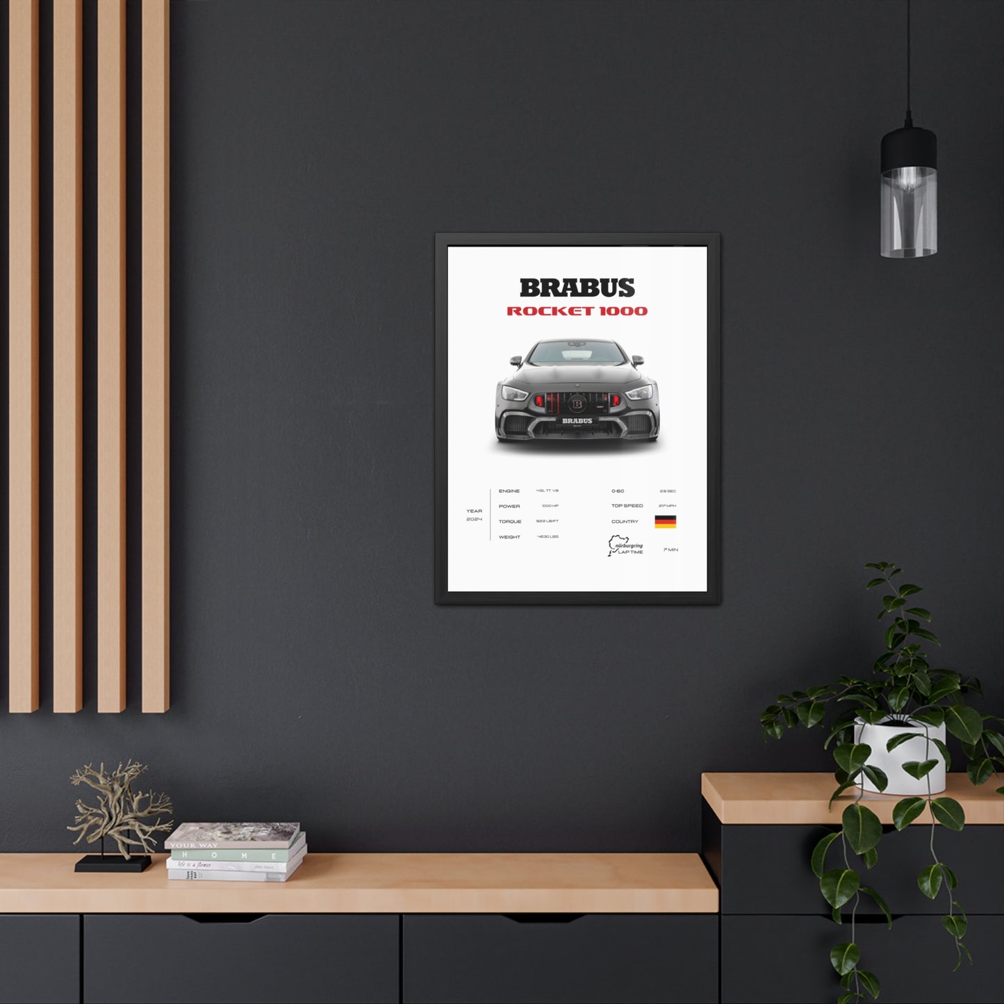 Brabus Rocket 1000 Framed Poster