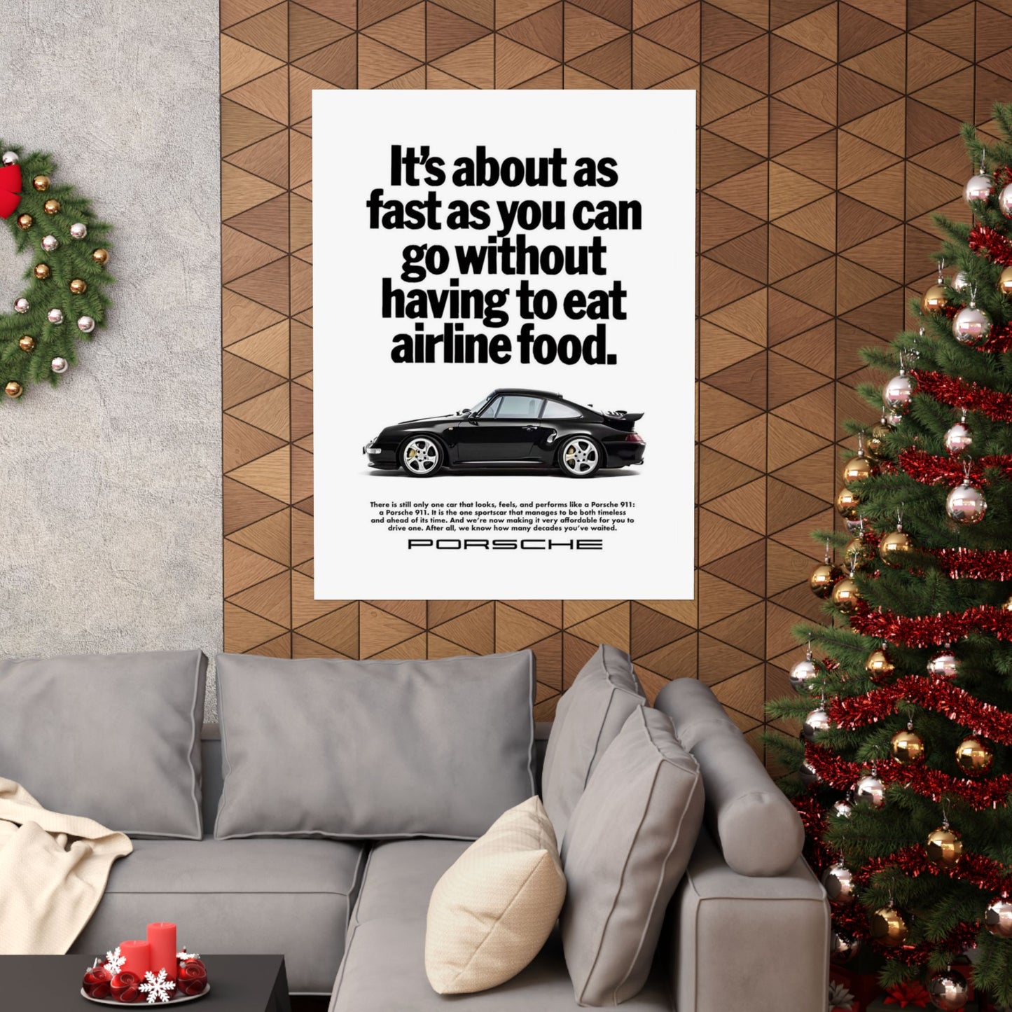 Vintage Porsche Ad Poster