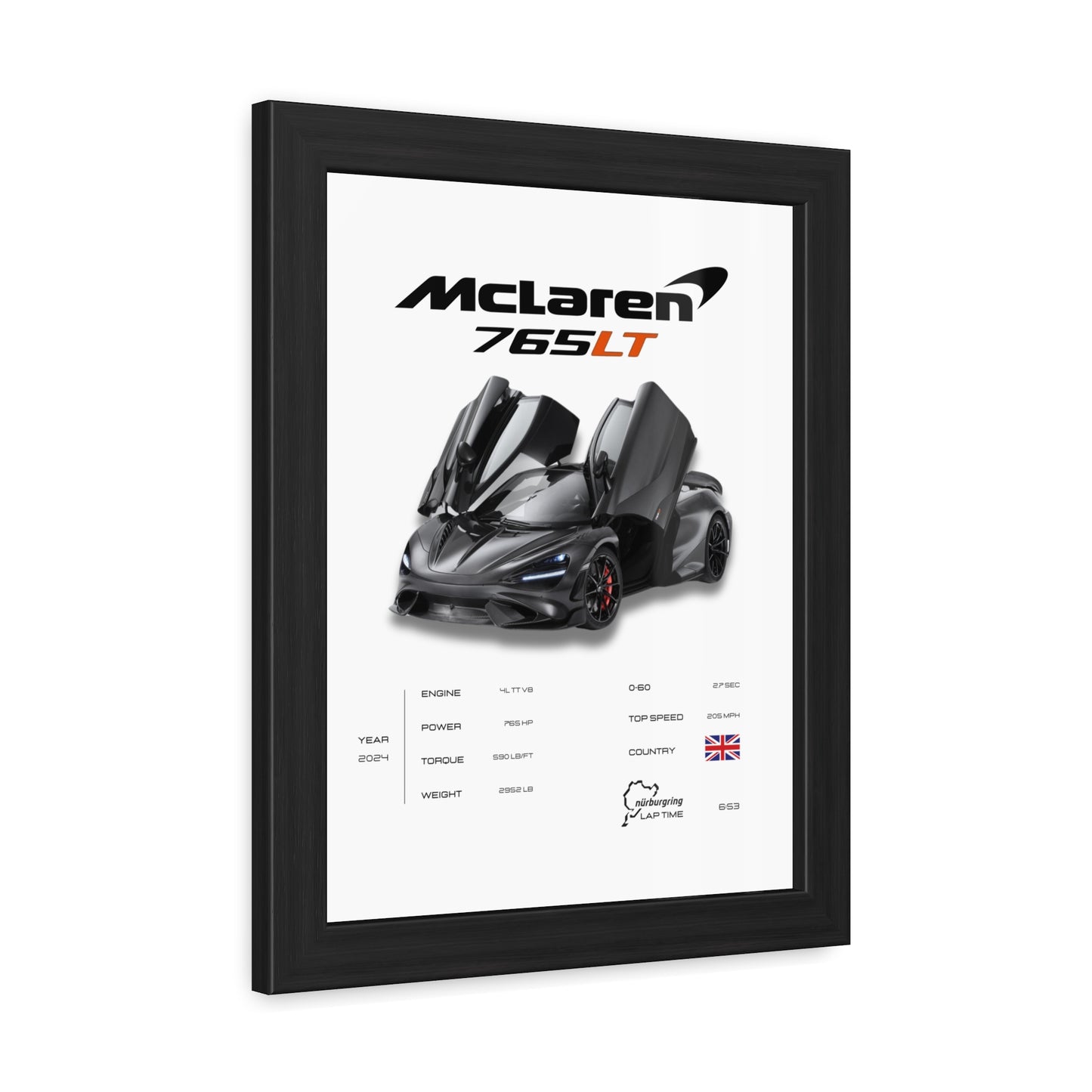 McLaren 765LT Framed Poster