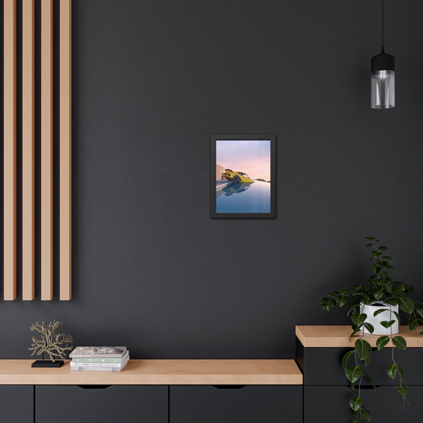 Pool Porsche Framed Poster