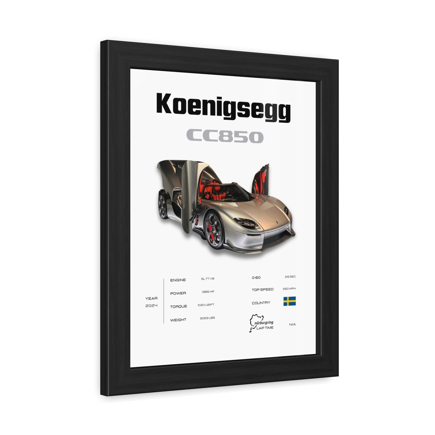 Koenigsegg CC850 Framed Poster