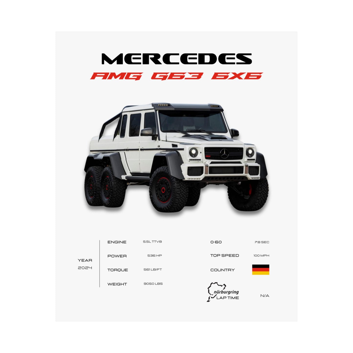 AMG G63 6x6 Poster