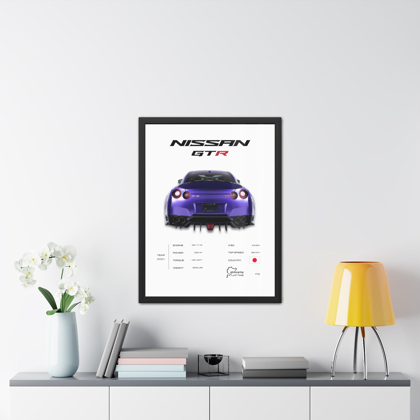Nissan GTR Framed Poster