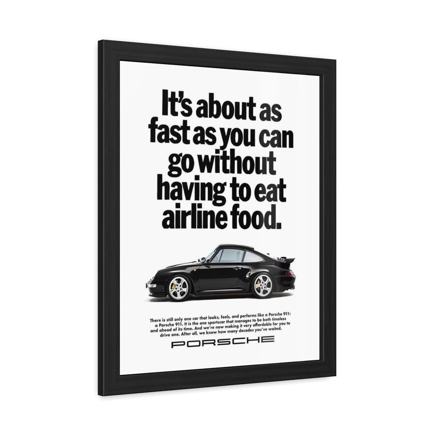 Vintage Porsche Ad Framed Poster