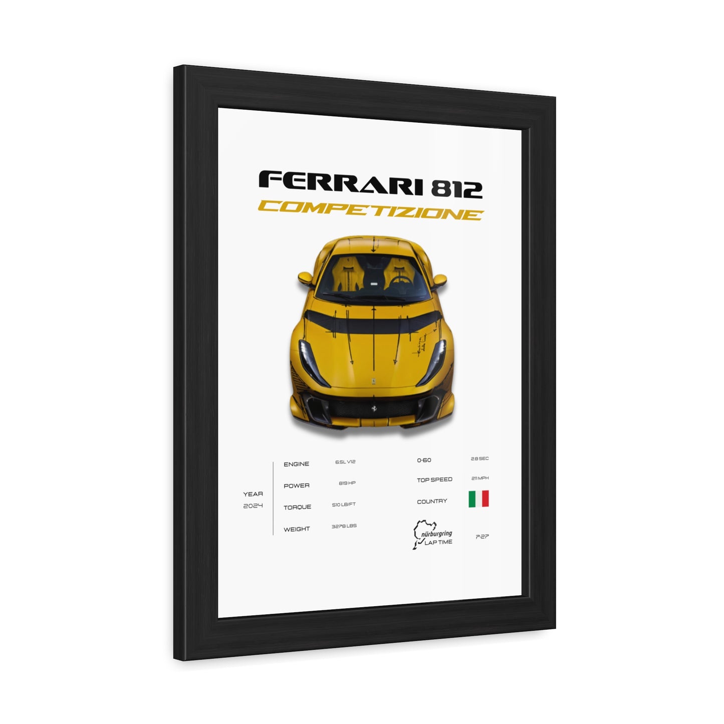 Ferrari 812 Competizione Framed Poster