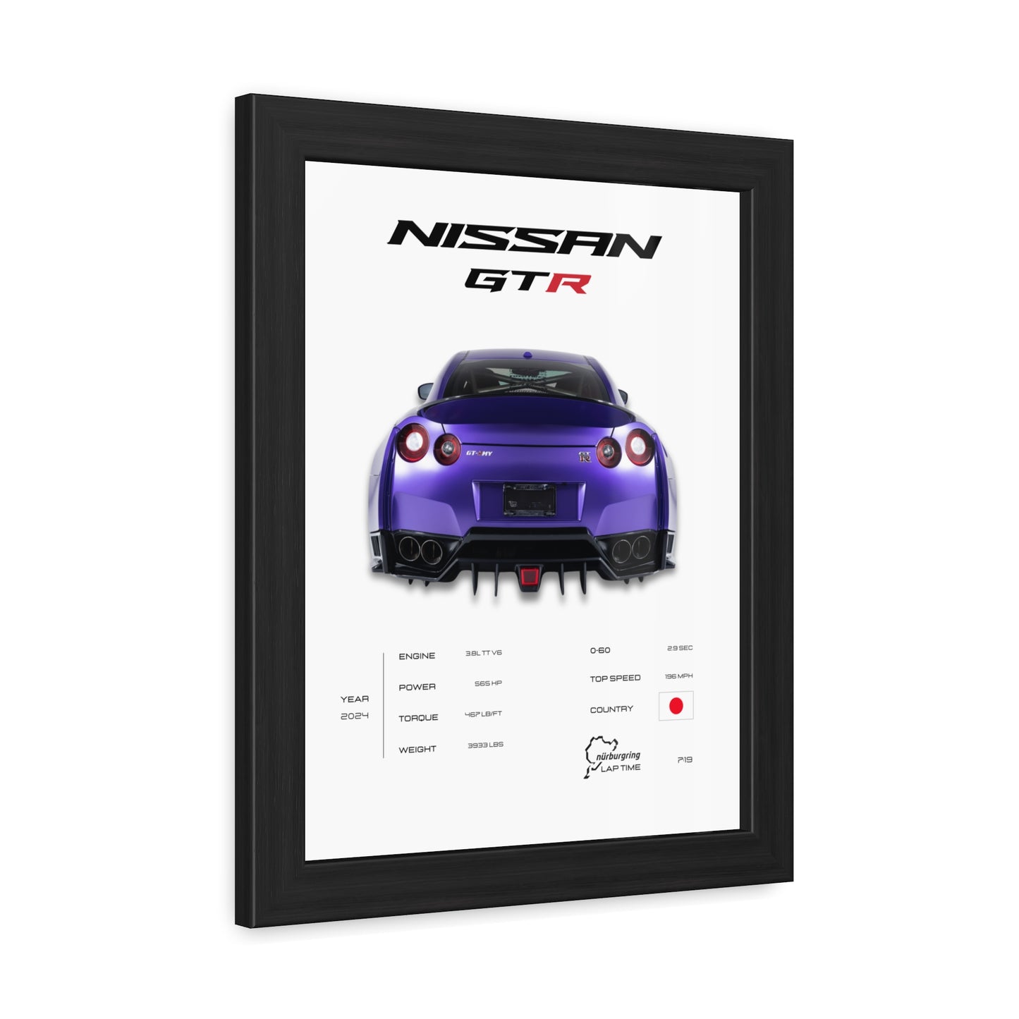Nissan GTR Framed Poster
