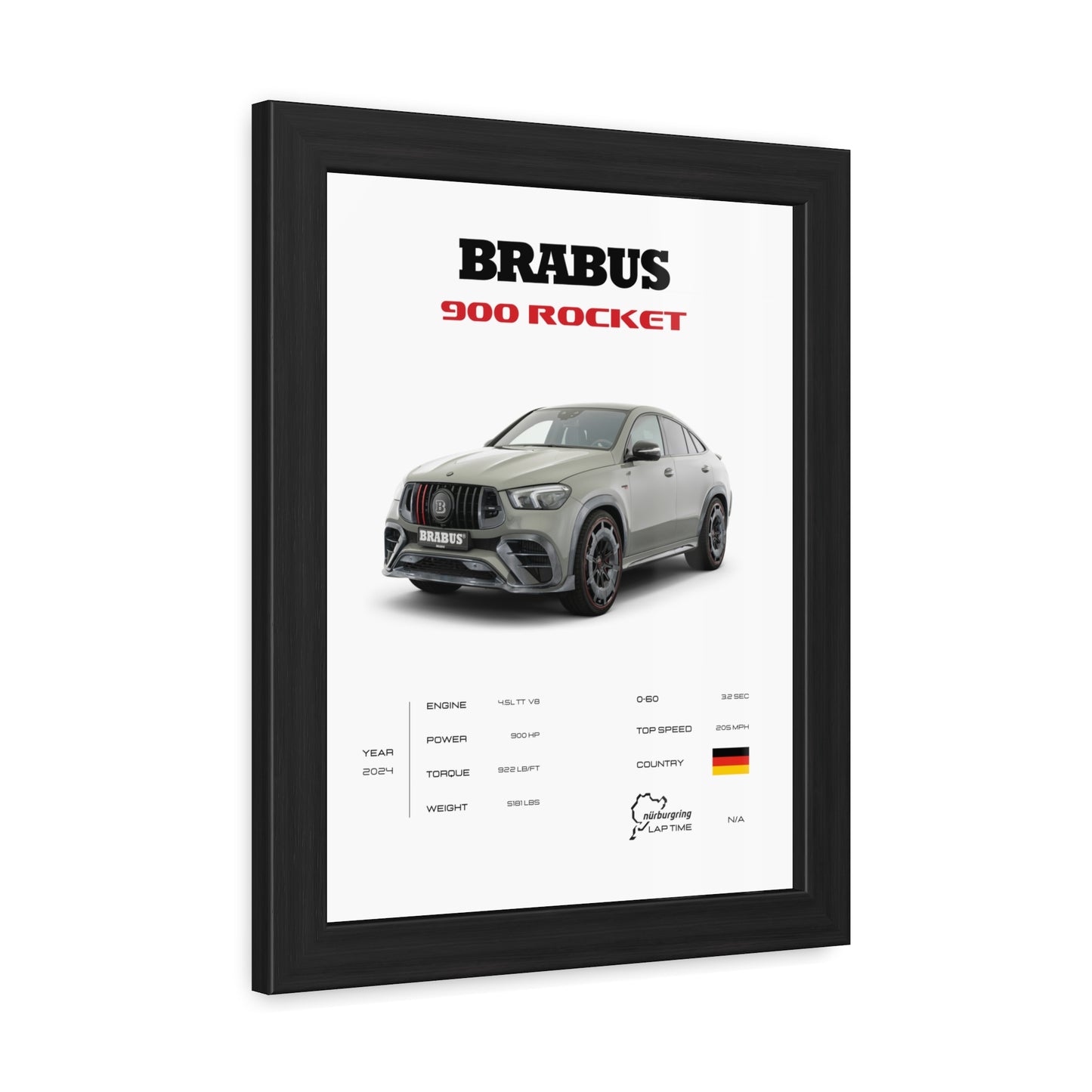 Brabus 900 Rocket Framed Poster