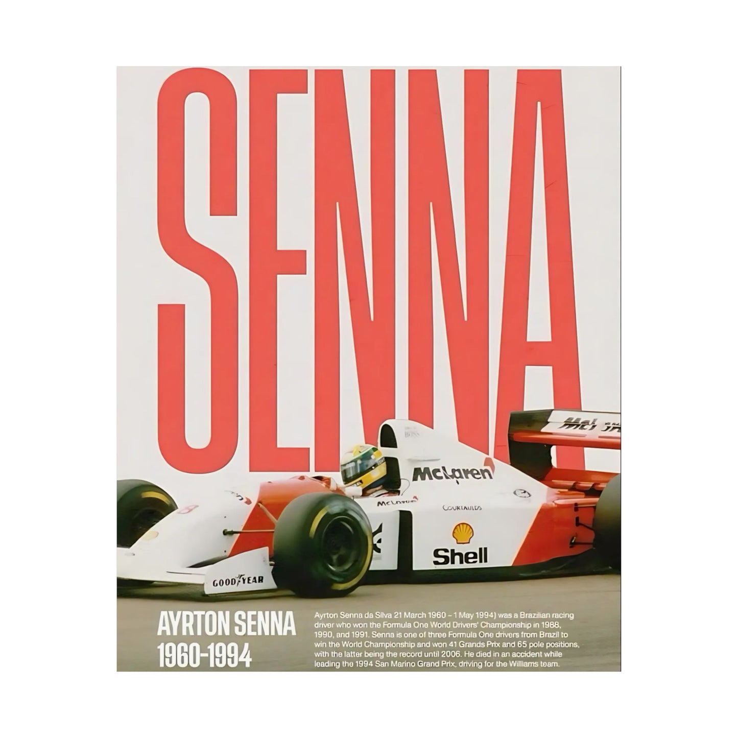 Senna McLaren F1 Poster