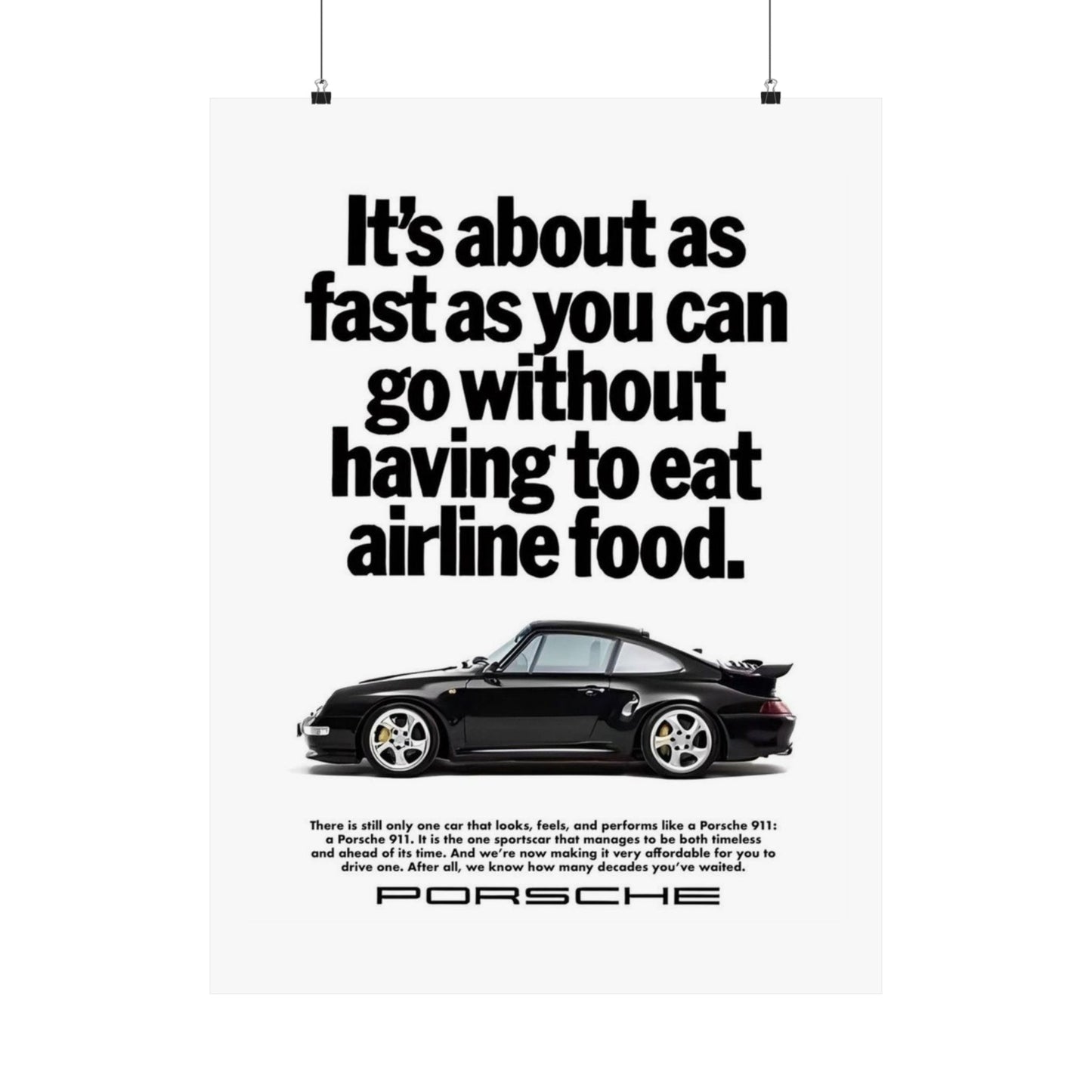 Vintage Porsche Ad Poster