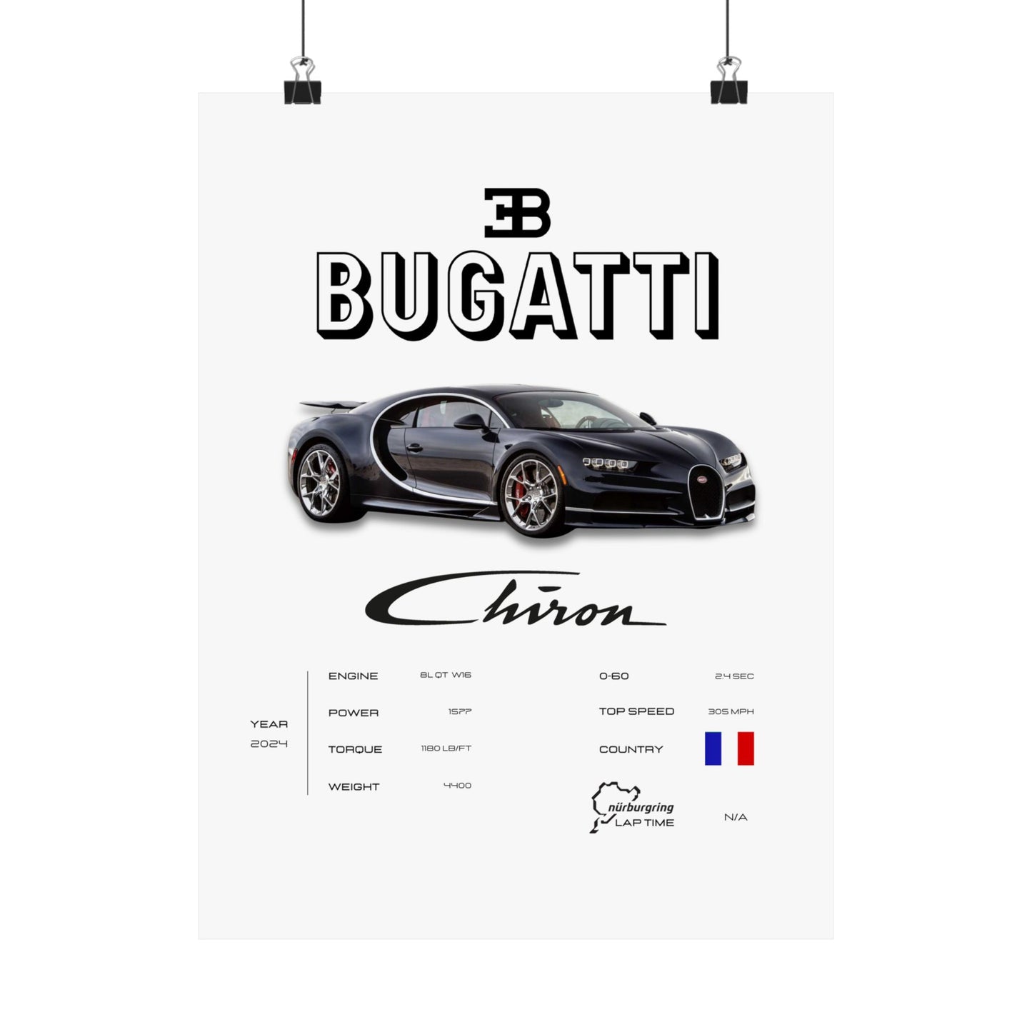 Bugatti Chiron Poster