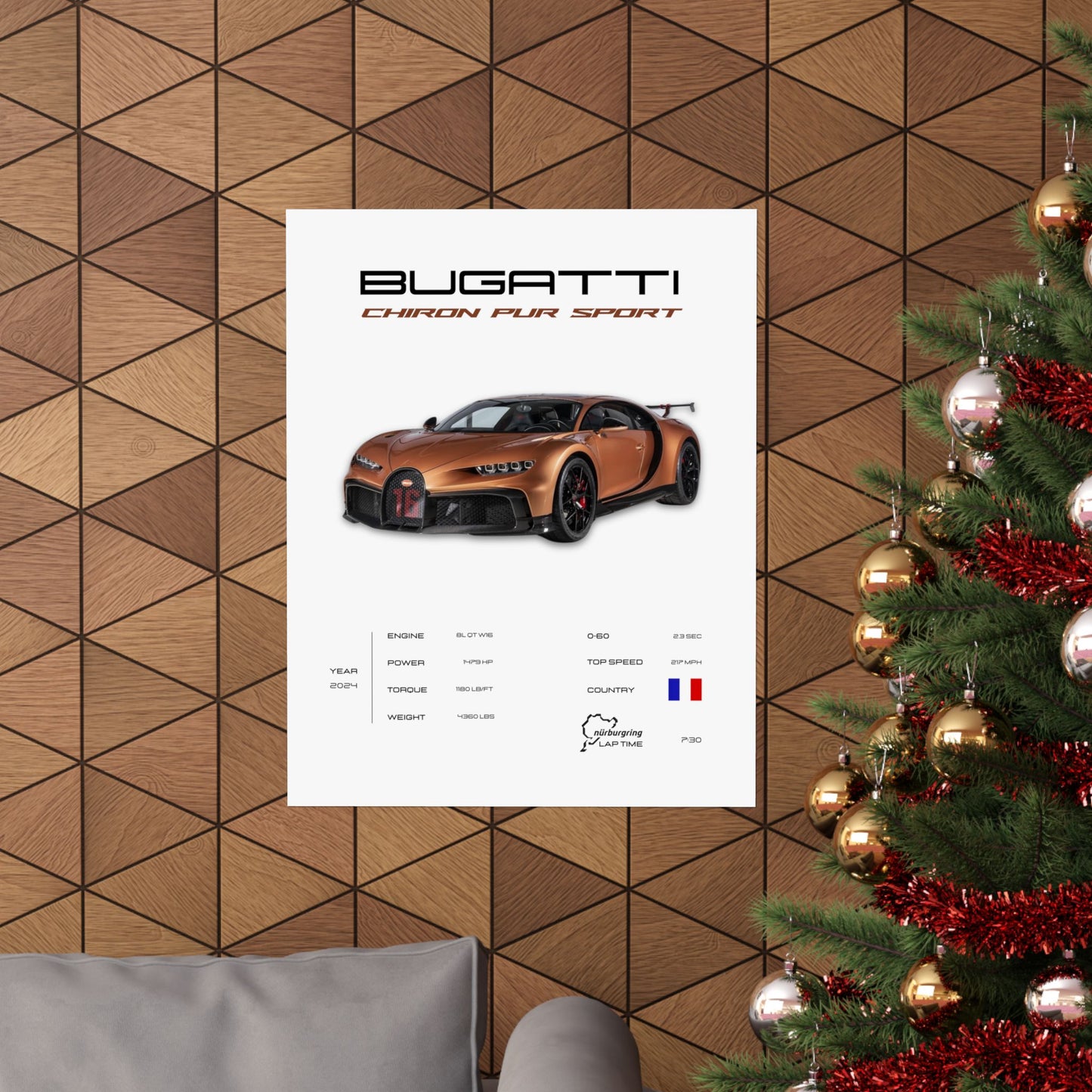 Bugatti Chiron Pur Sport Poster