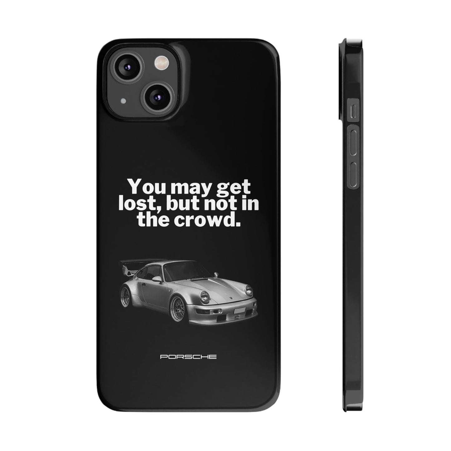 Lost In The Crowd iPhone Case - Black