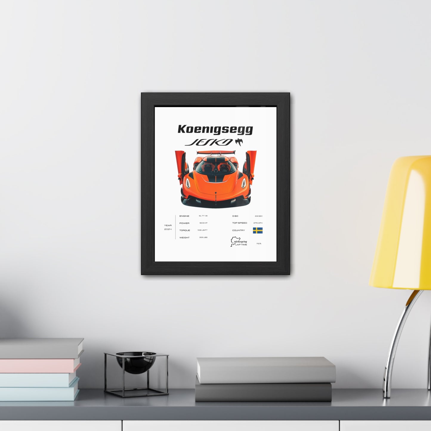 Koenigsegg Jesko Framed Poster