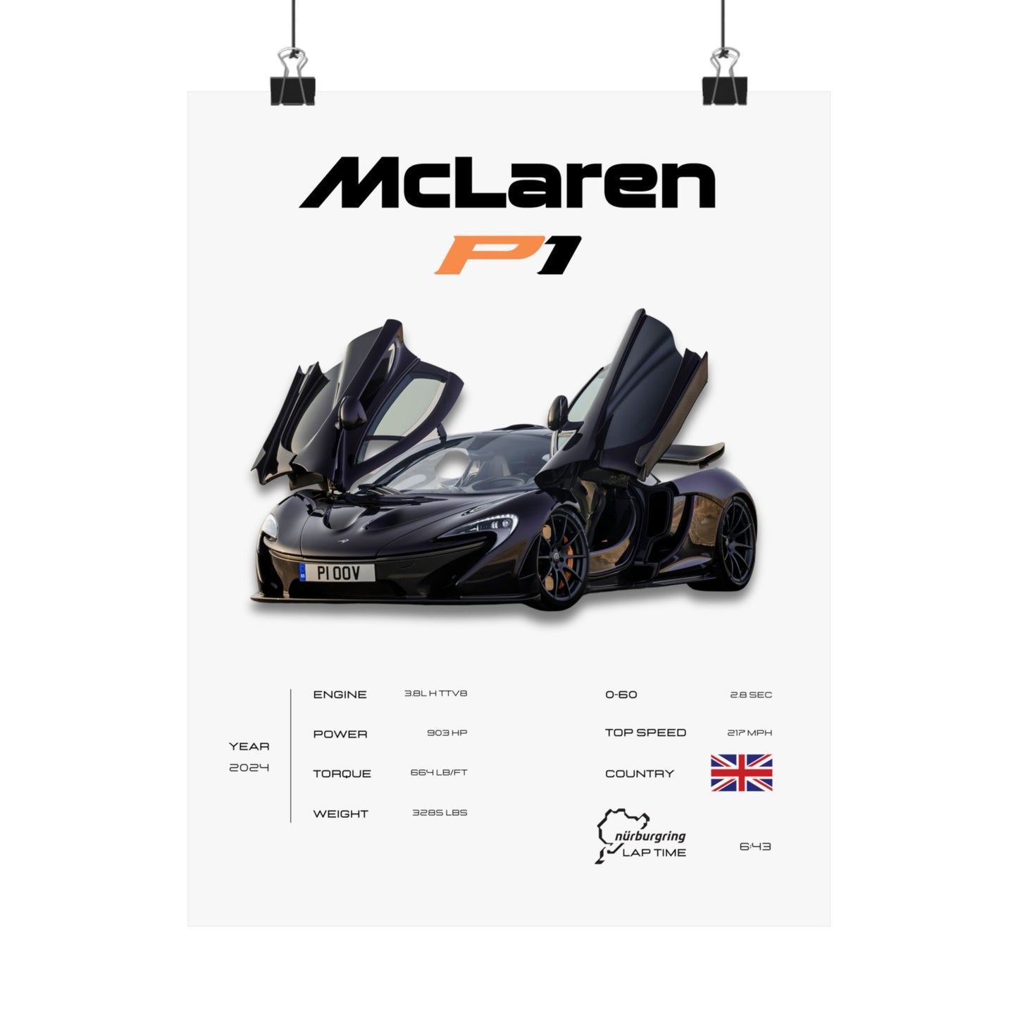 McLaren P1 Poster