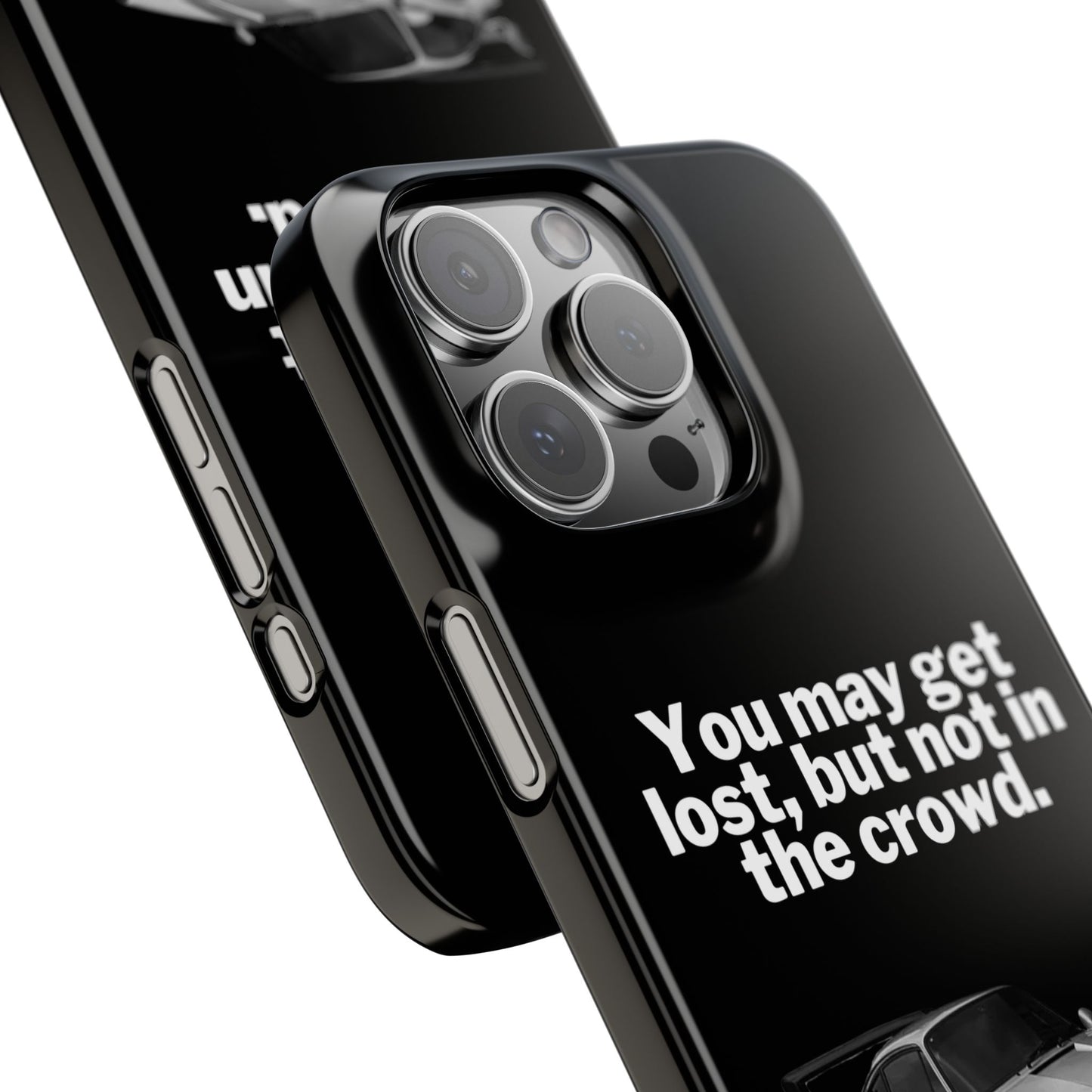 Lost In The Crowd iPhone Case - Black