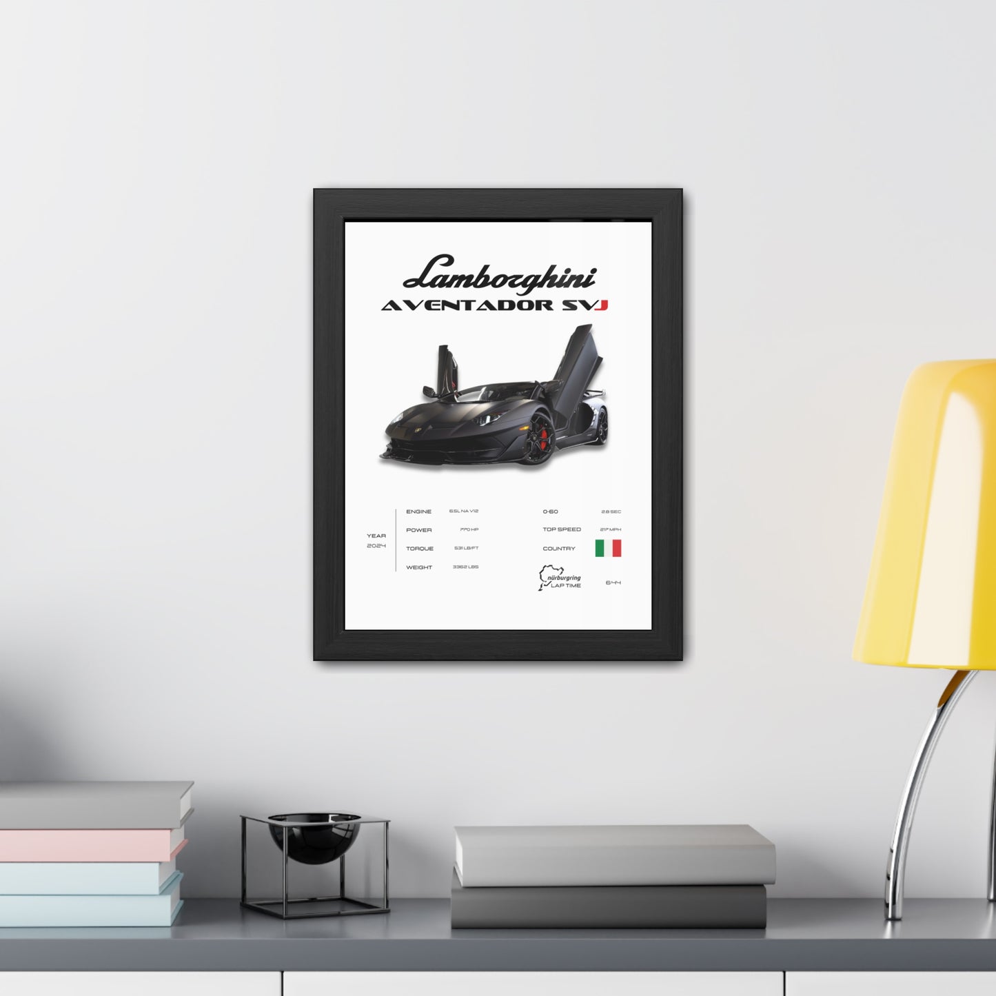 Lamborghini SVJ Framed Poster