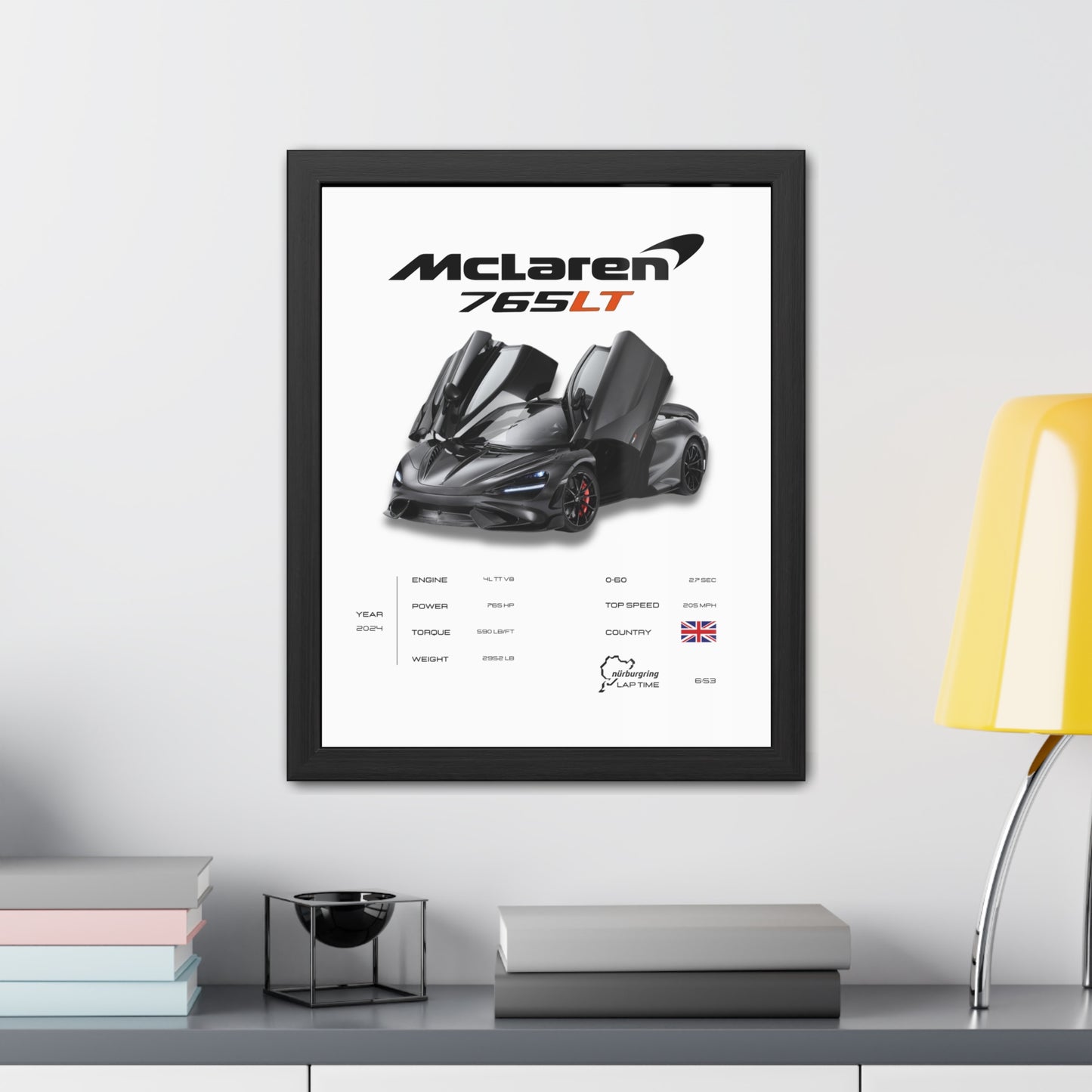 McLaren 765LT Framed Poster