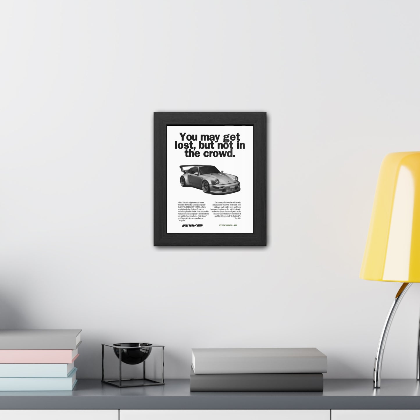 Vintage RWB Framed Poster