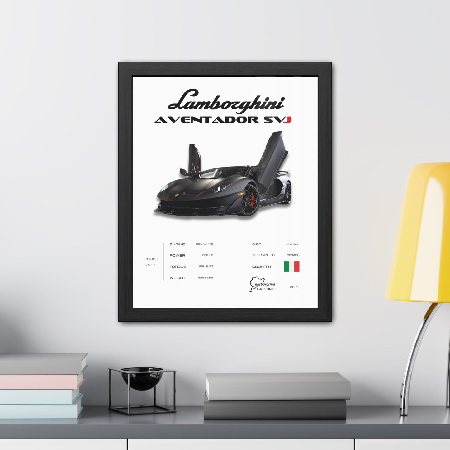 Lamborghini SVJ Framed Poster