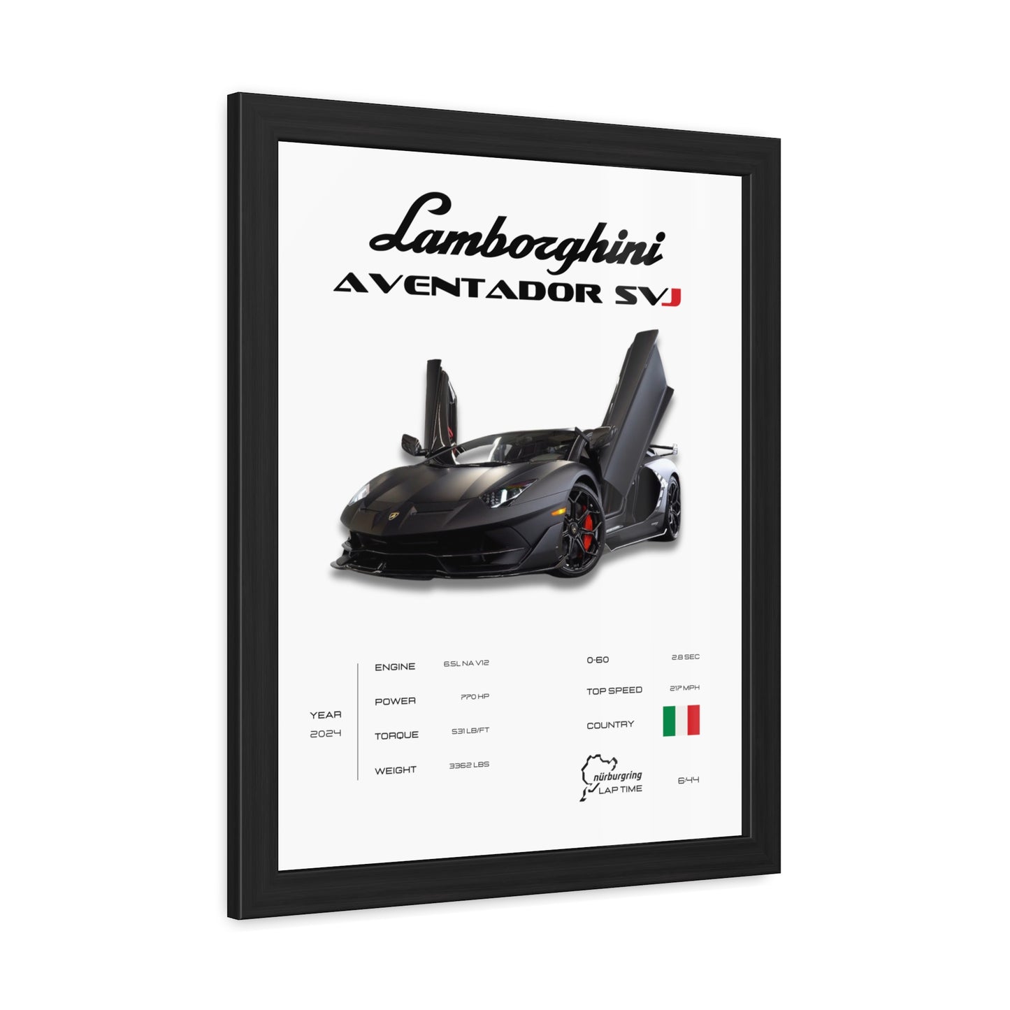 Lamborghini SVJ Framed Poster