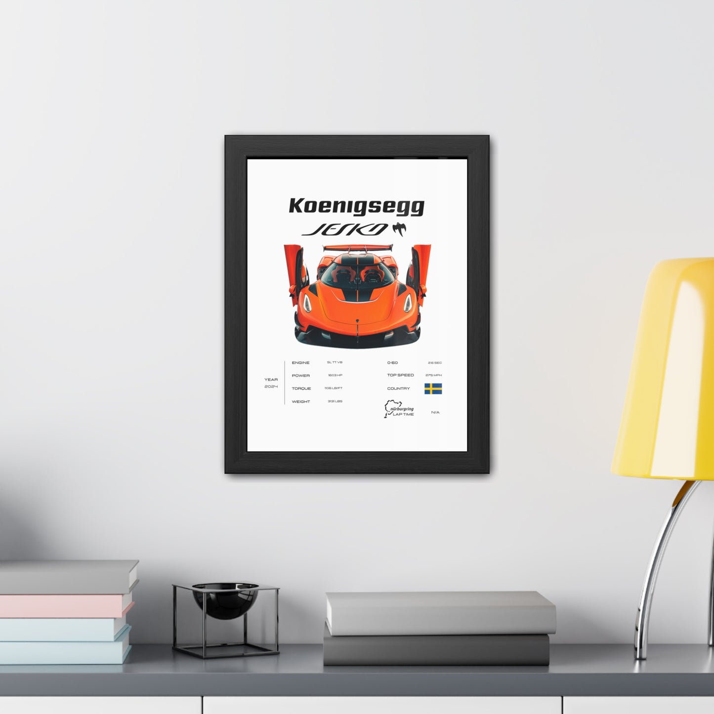 Koenigsegg Jesko Framed Poster