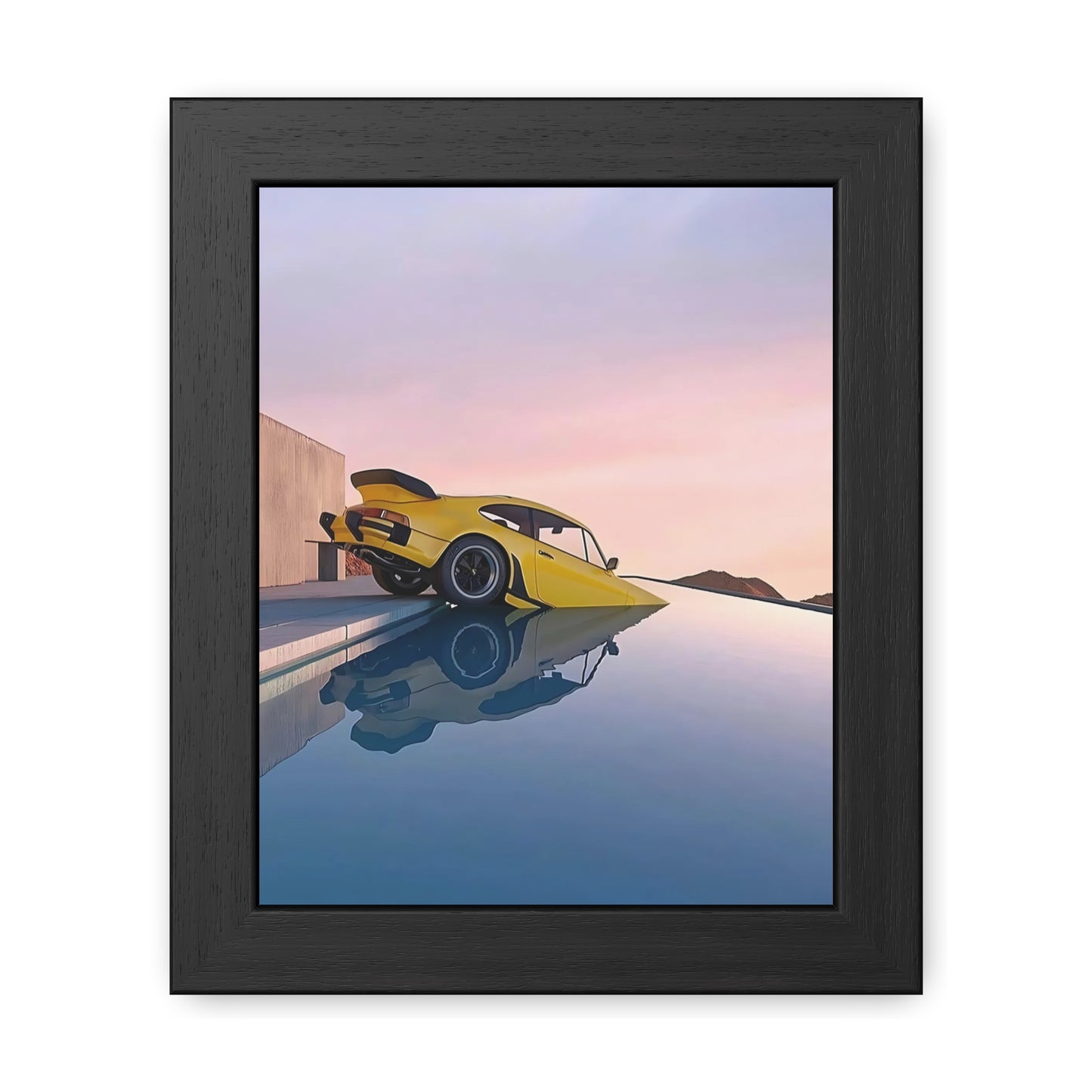 Pool Porsche Framed Poster