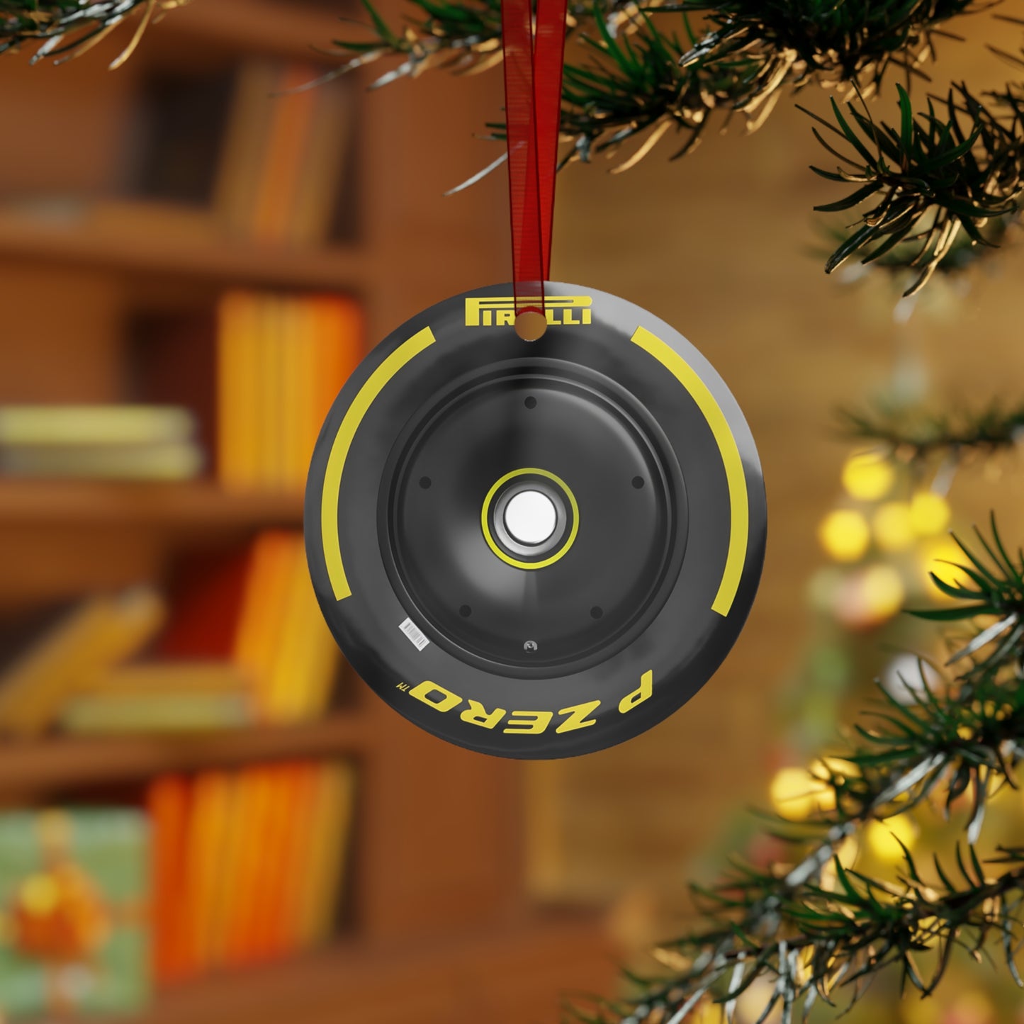 F1 Wheel Metal Ornament
