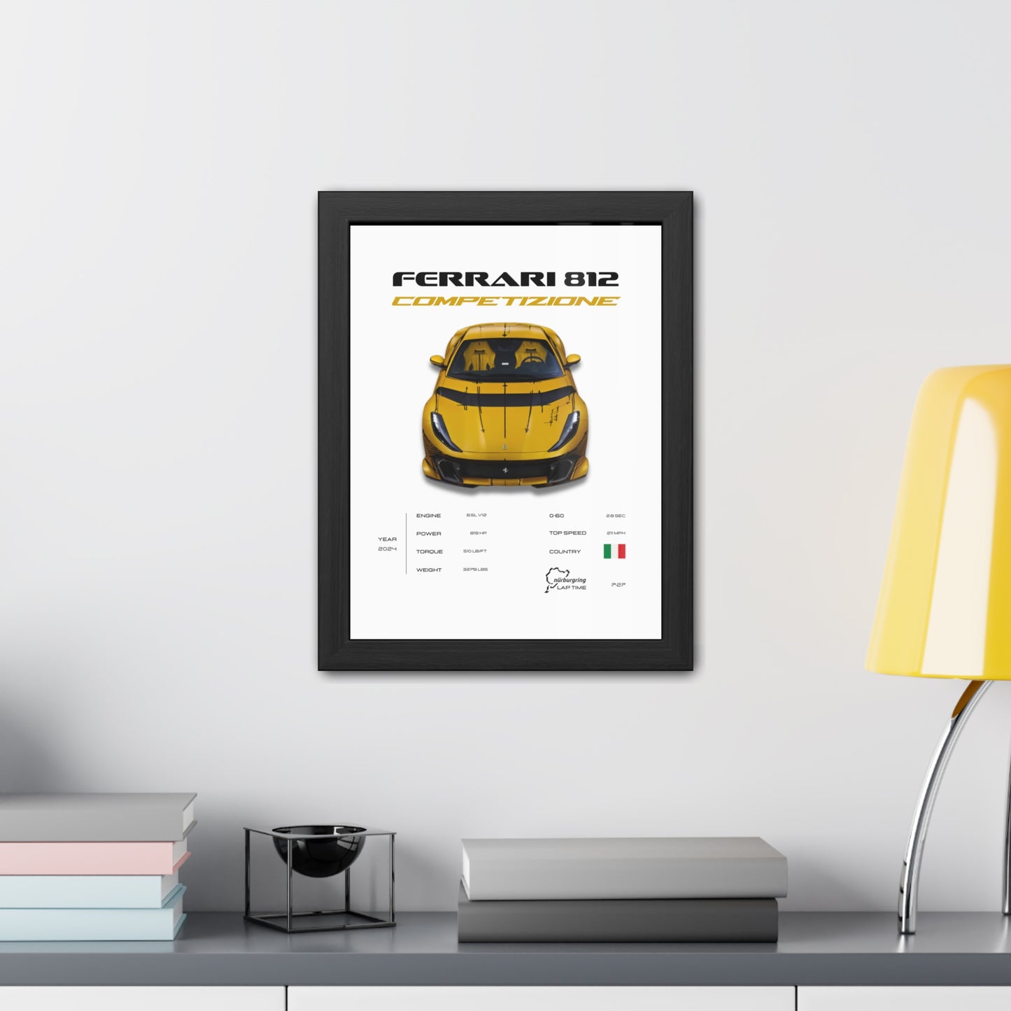 Ferrari 812 Competizione Framed Poster