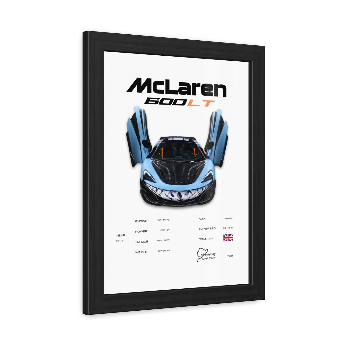 McLaren 600LT Framed Poster