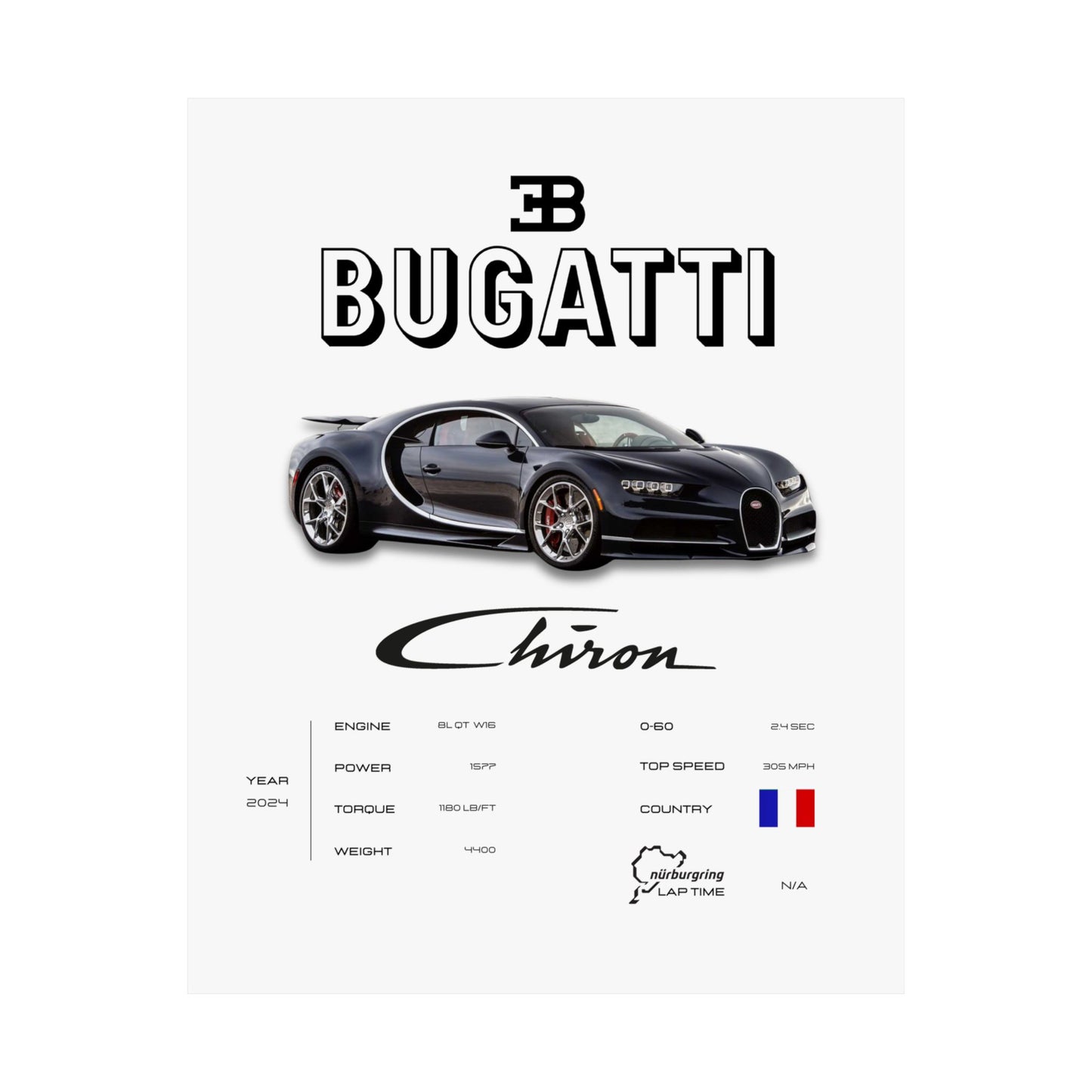 Bugatti Chiron Poster