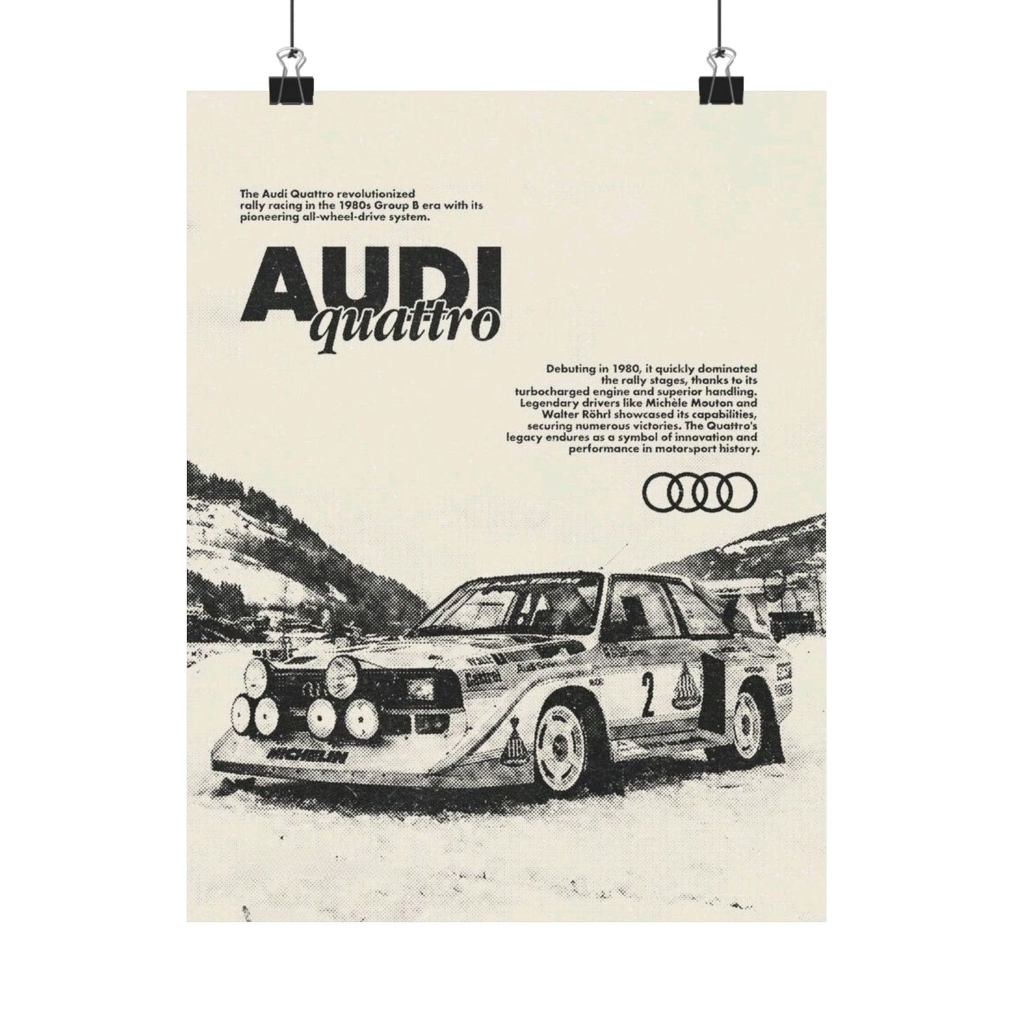 Audi S1 Vintage Rally Poster