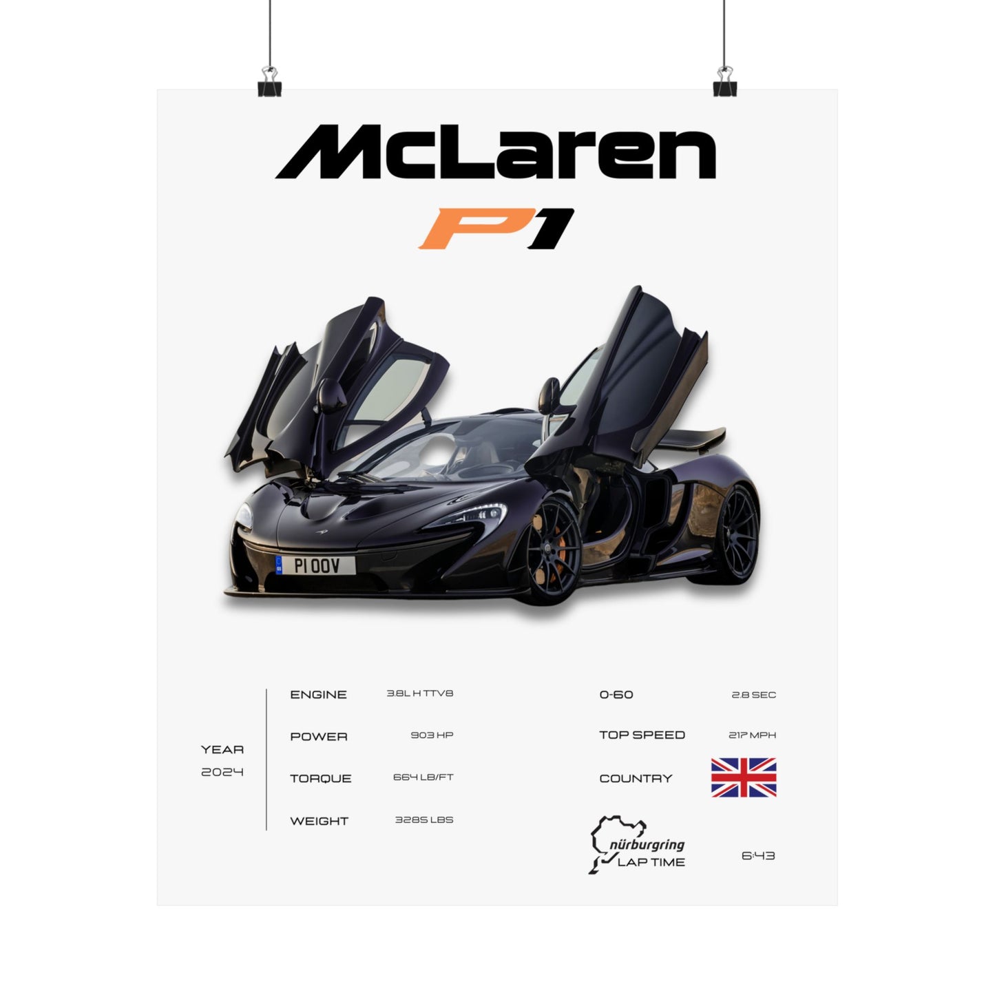 McLaren P1 Poster