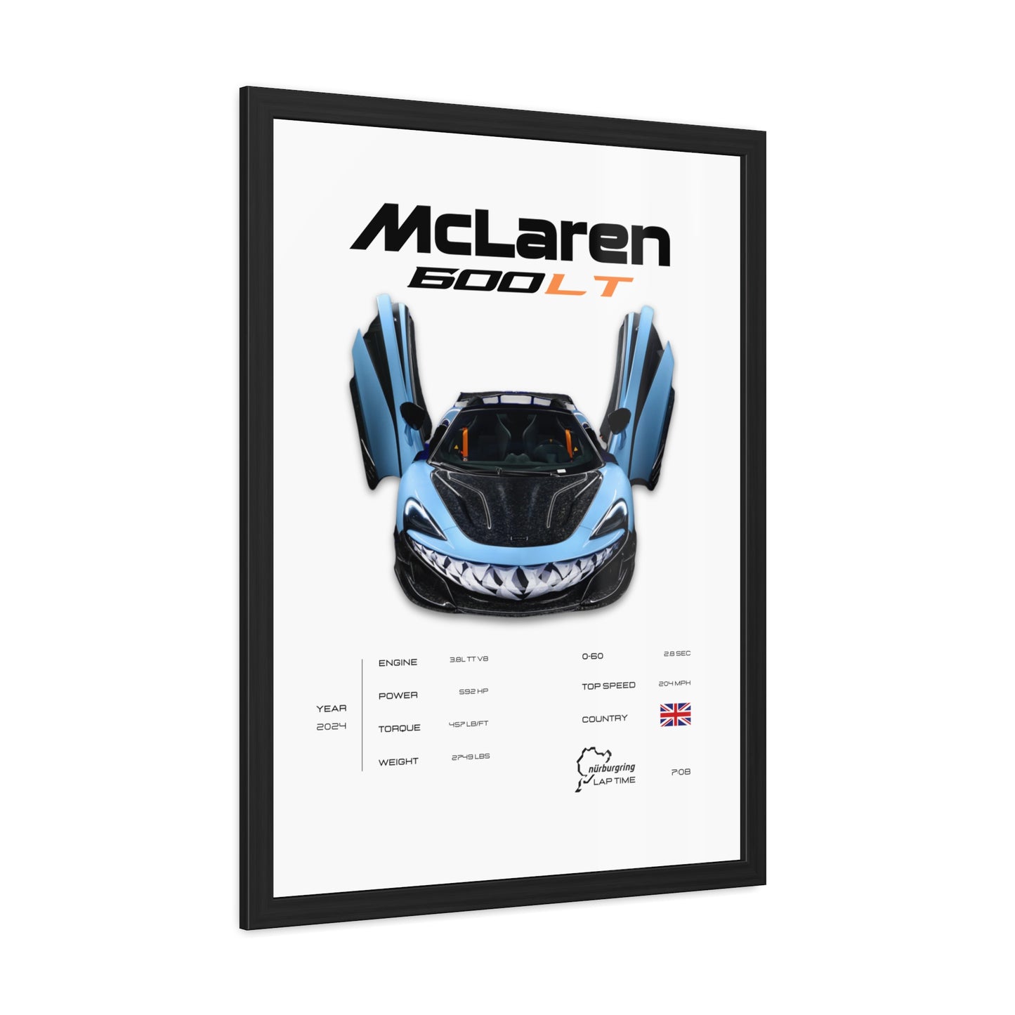 McLaren 600LT Framed Poster