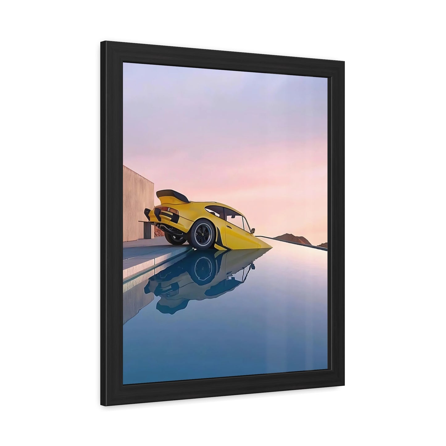 Pool Porsche Framed Poster