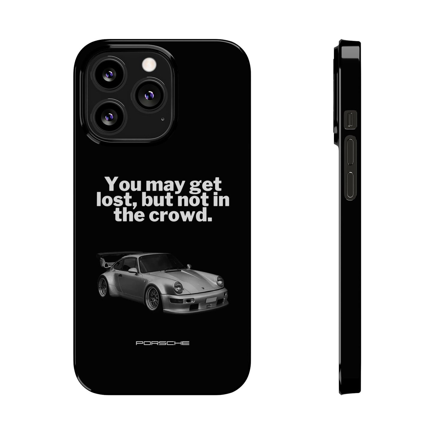 Lost In The Crowd iPhone Case - Black