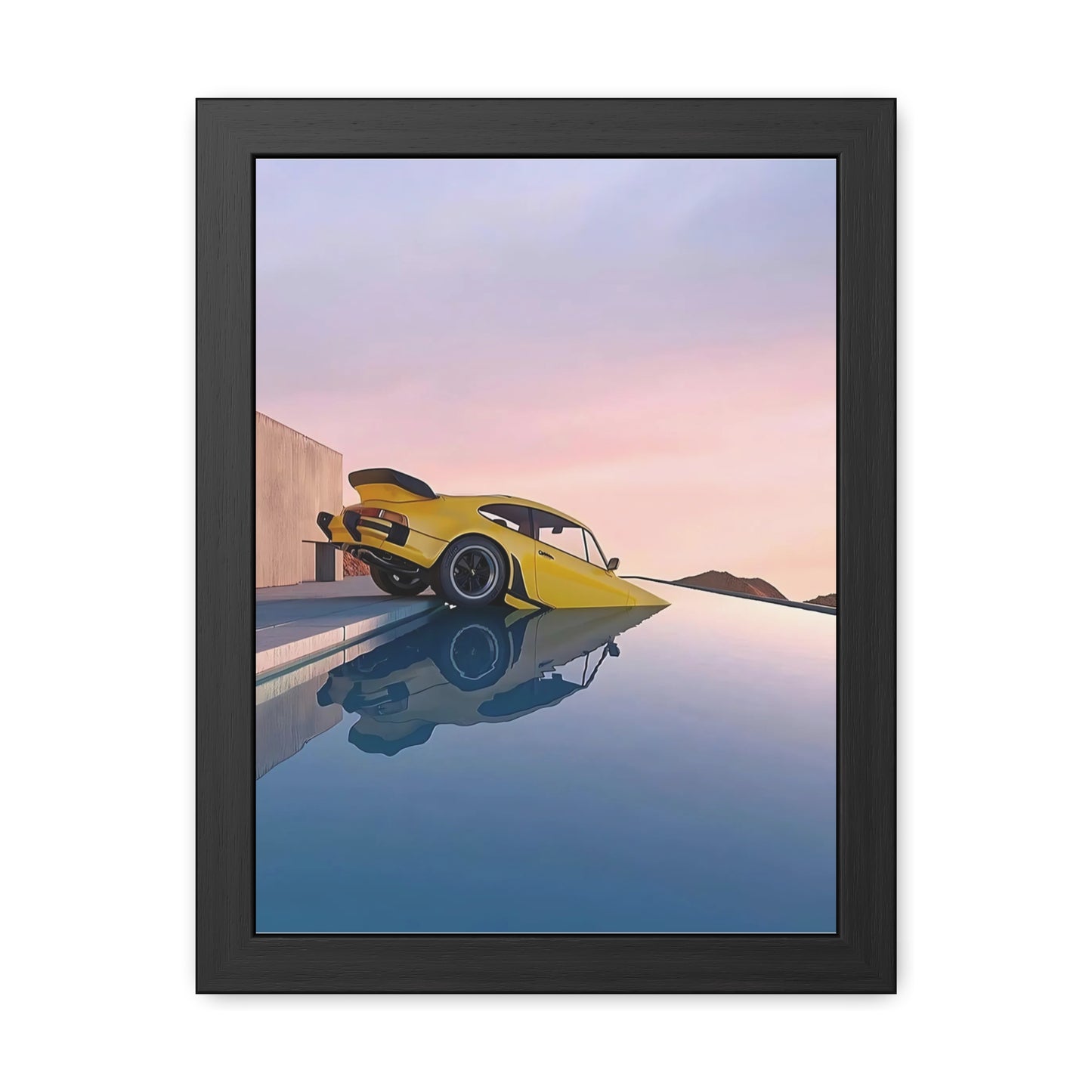 Pool Porsche Framed Poster
