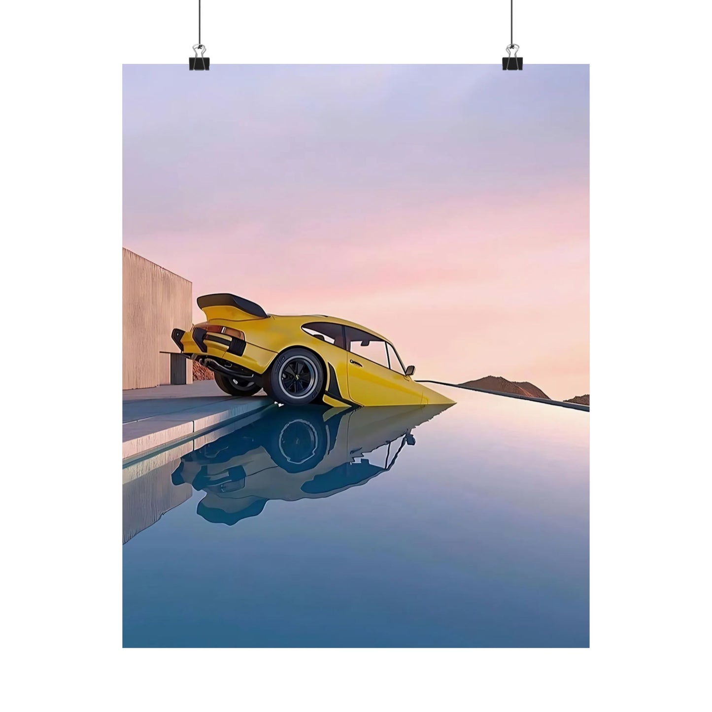 Pool Porsche Poster