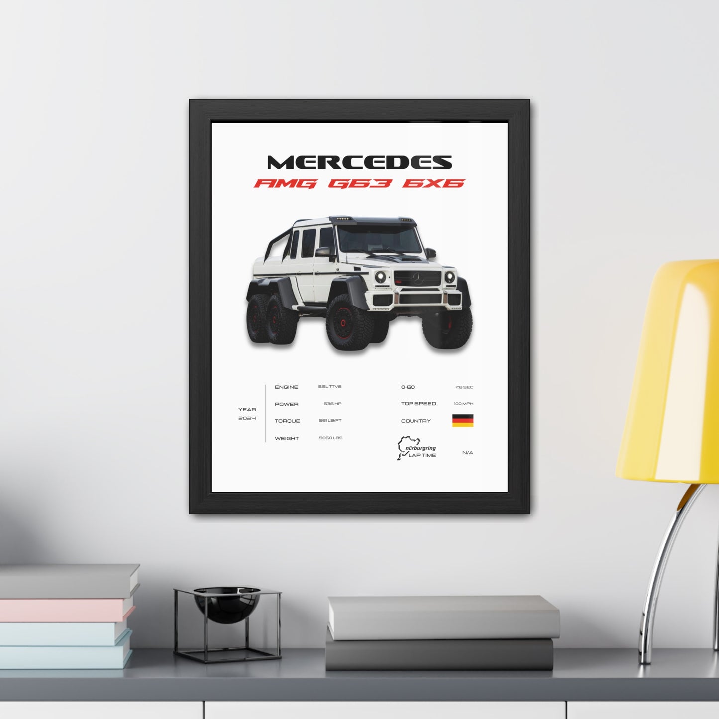 AMG G63 6x6 Framed Poster