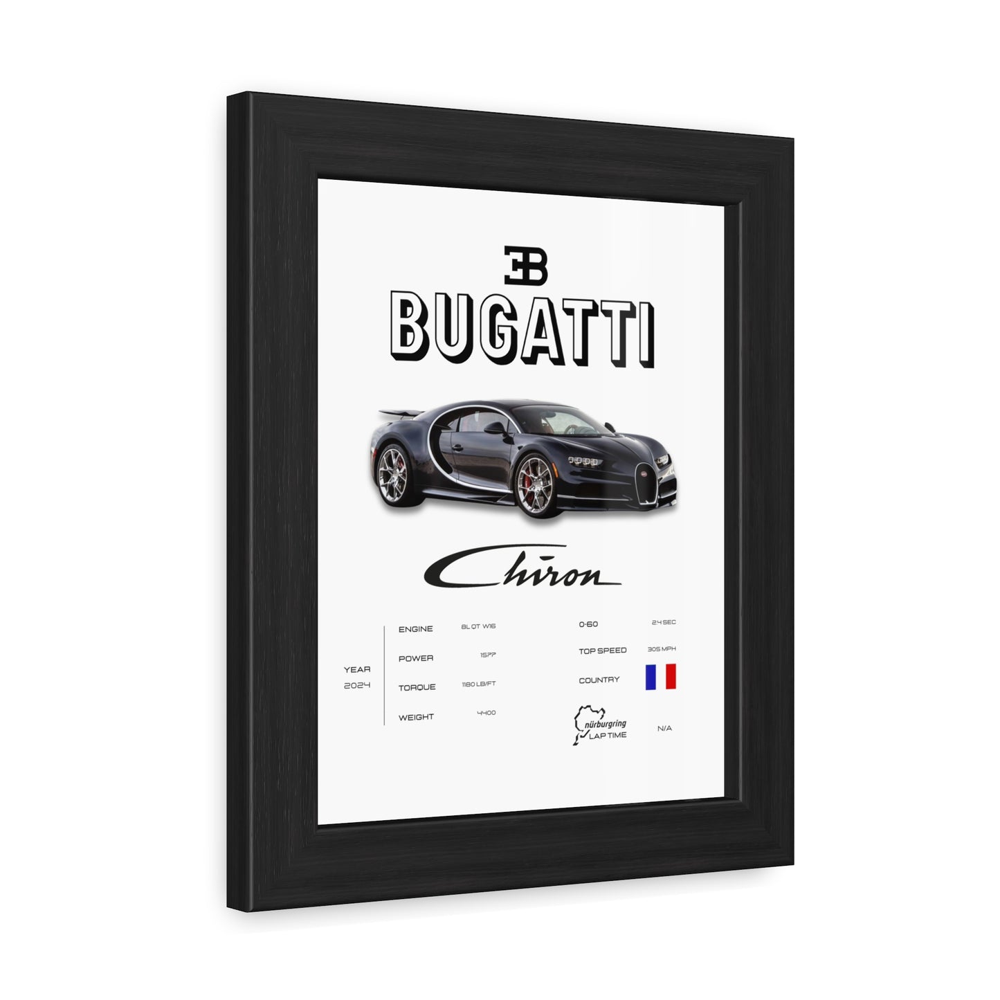 Bugatti Chiron Framed Poster