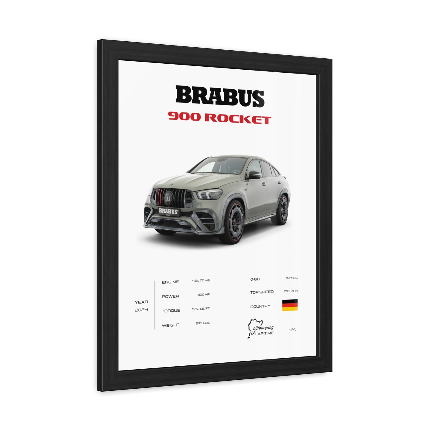 Brabus 900 Rocket Framed Poster