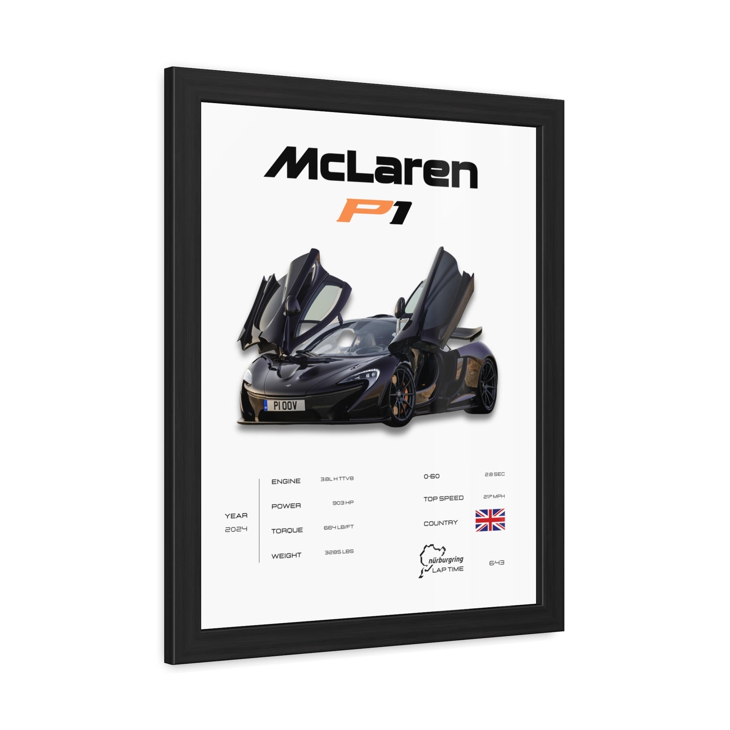McLaren P1 Framed Poster