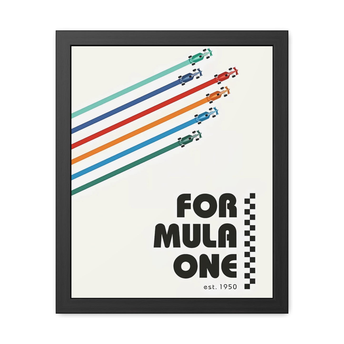 Vintage F1 Graphic Framed Poster