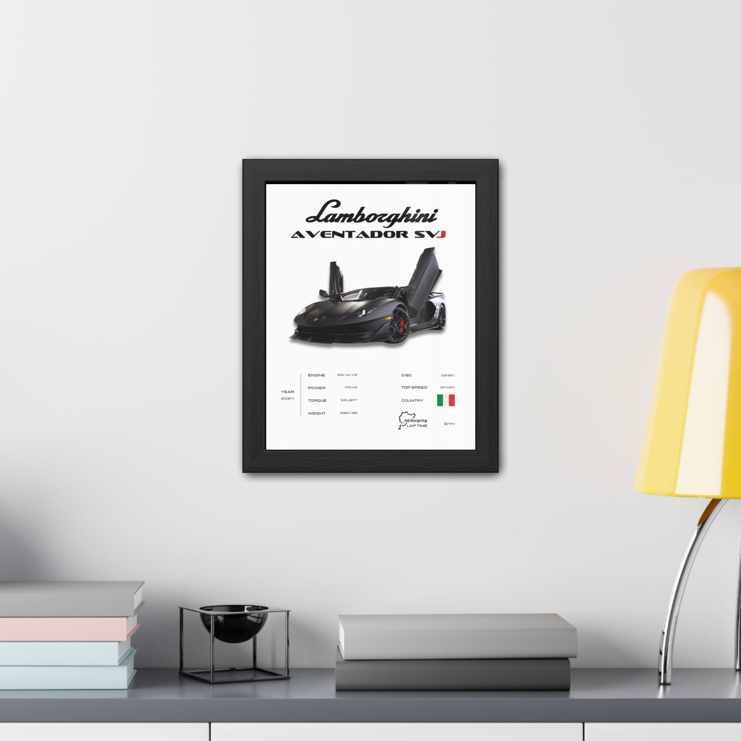 Lamborghini SVJ Framed Poster
